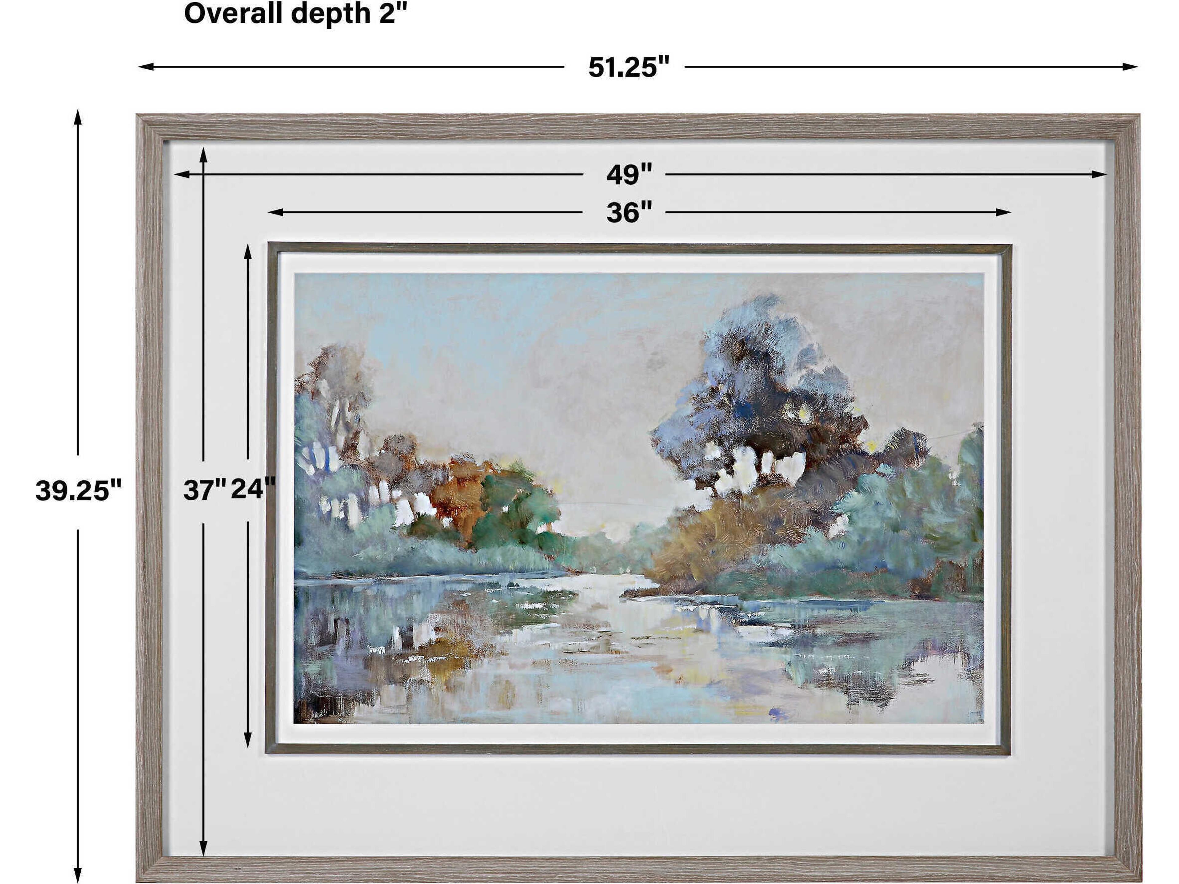 Uttermost Morning Lake Watercolor Framed Print