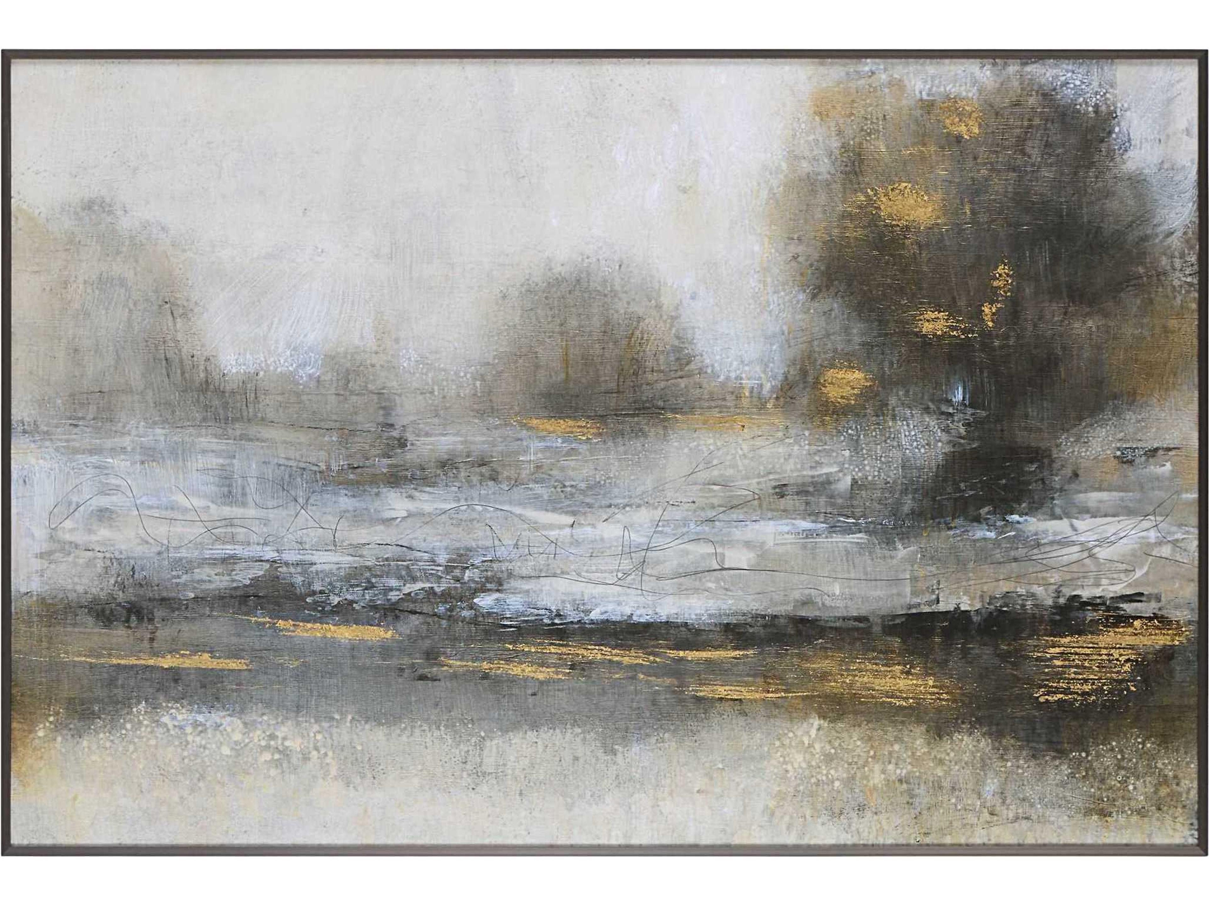 Uttermost Gilt Misty Landscape Framed Print