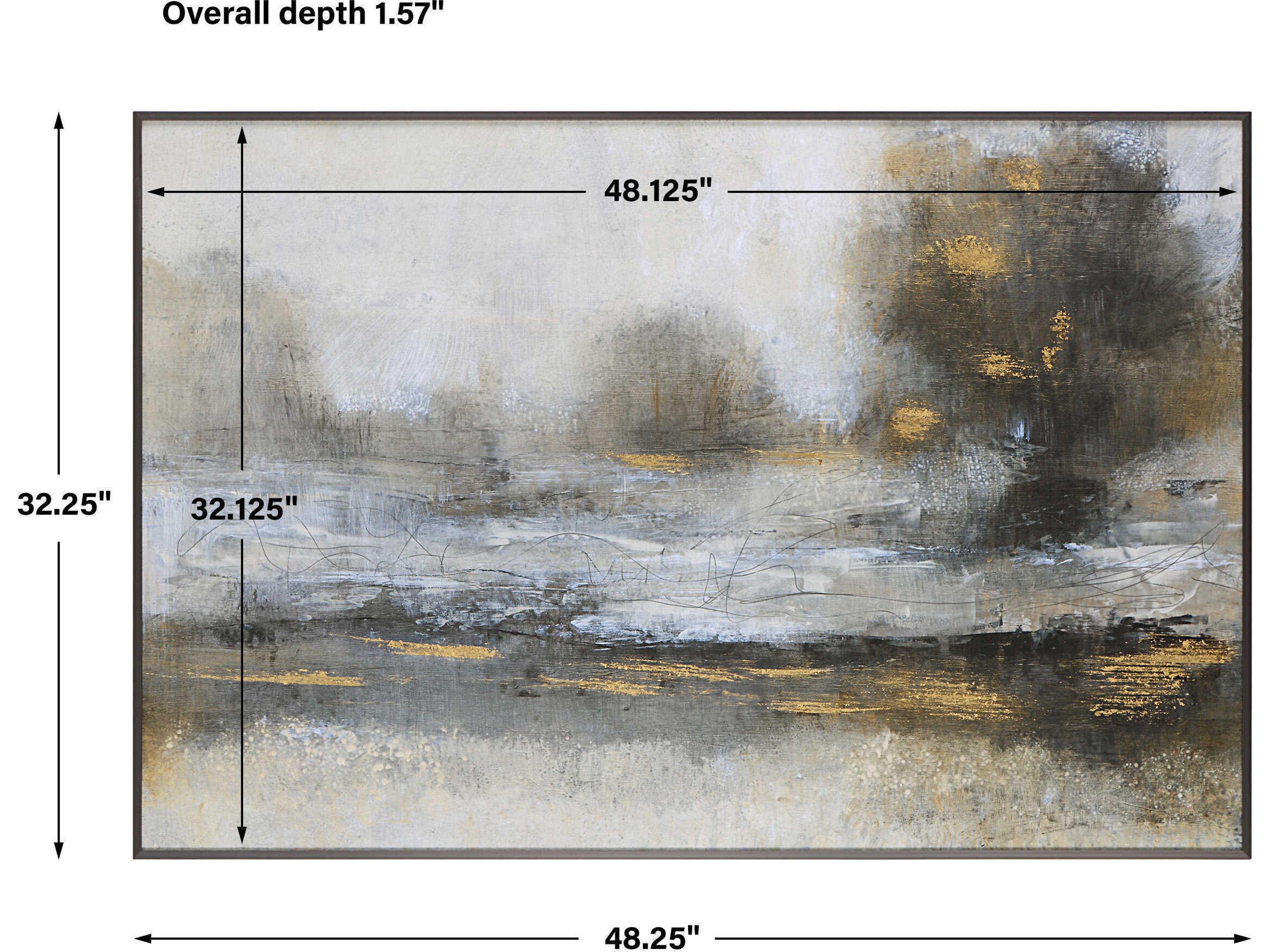 Uttermost Gilt Misty Landscape Framed Print