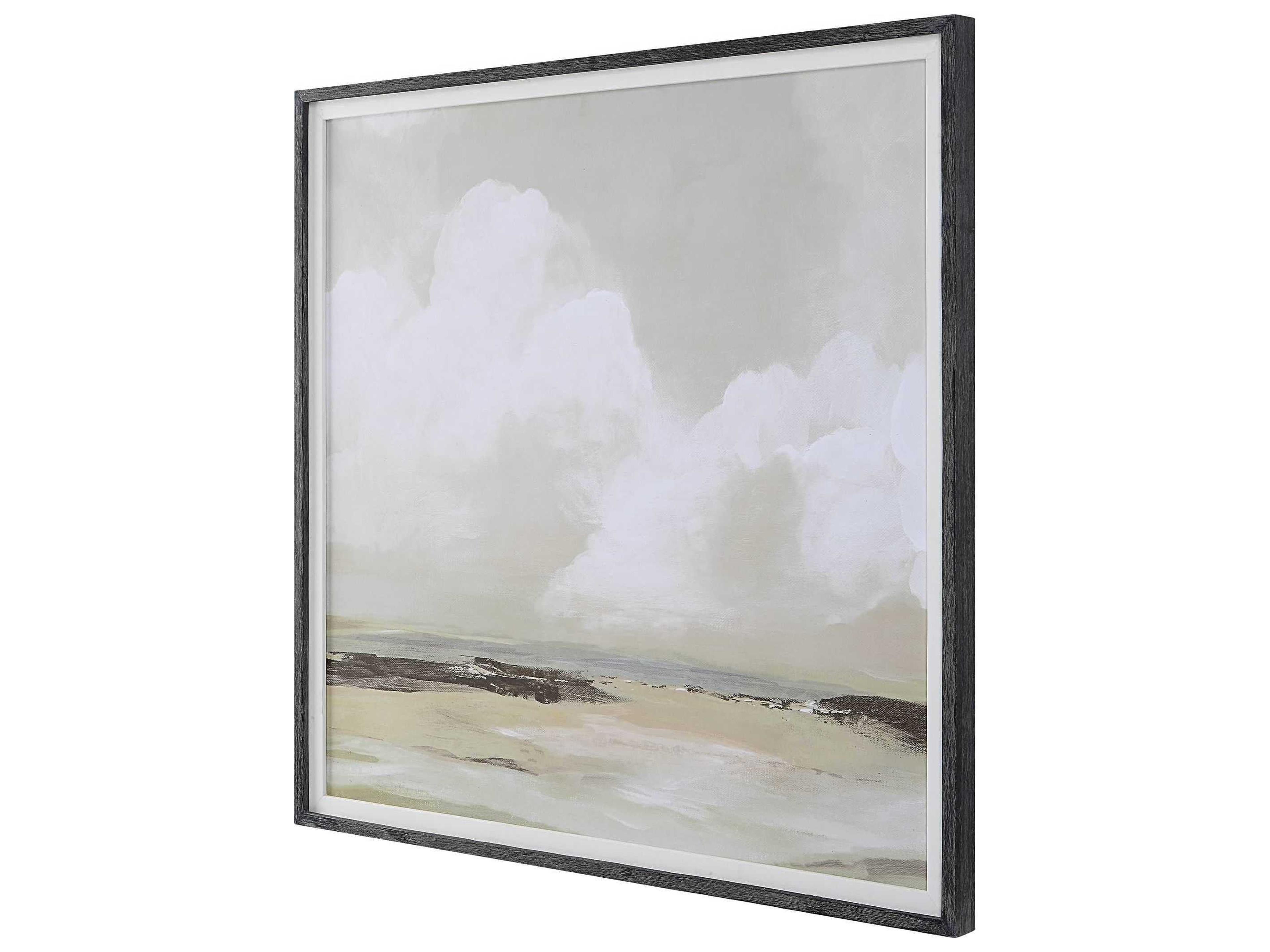 Uttermost Soft Clouds Dark Espresso Framed Print Wall Art