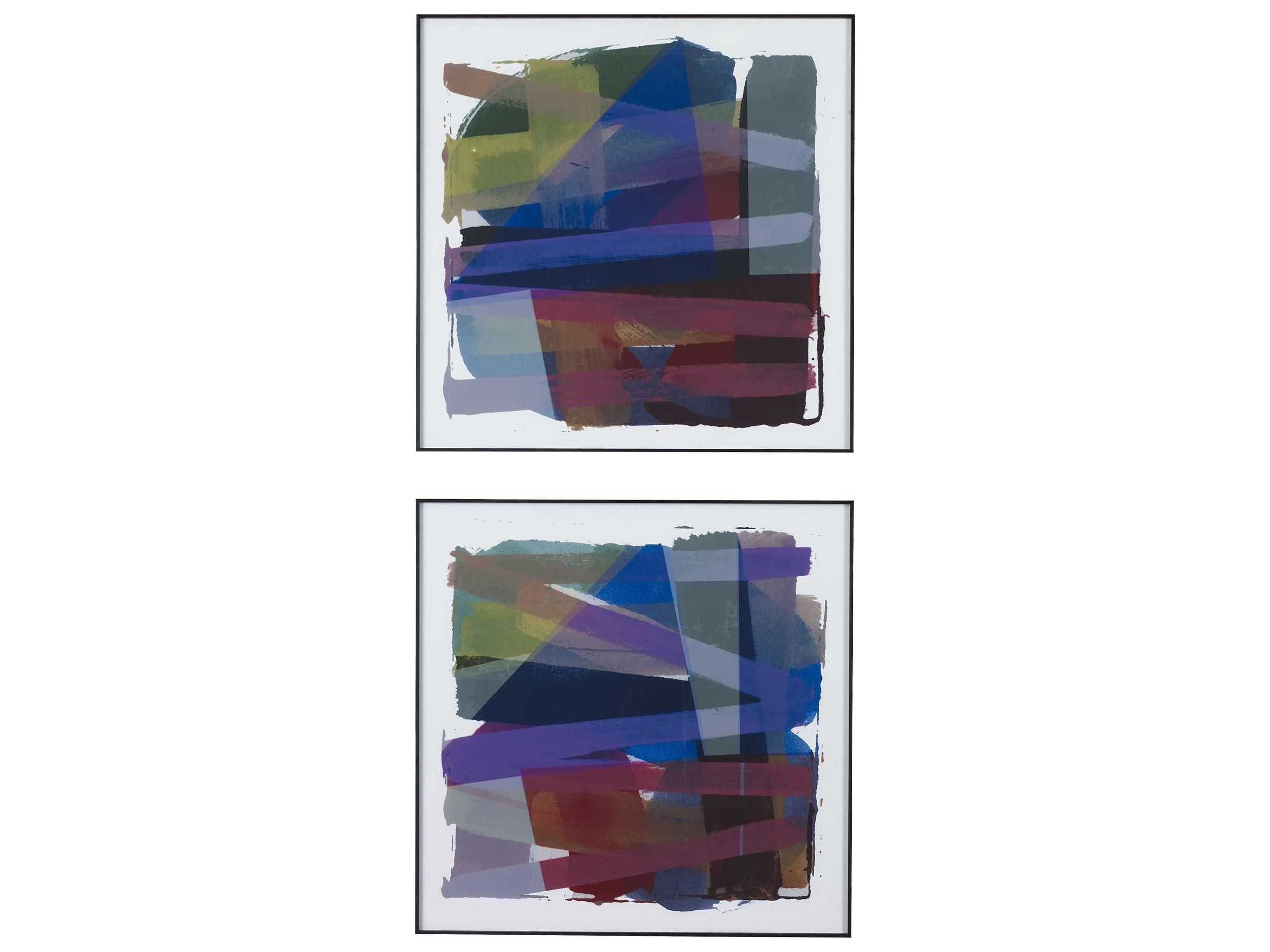 Uttermost Vivacious Abstract Framed Prints Set of 2