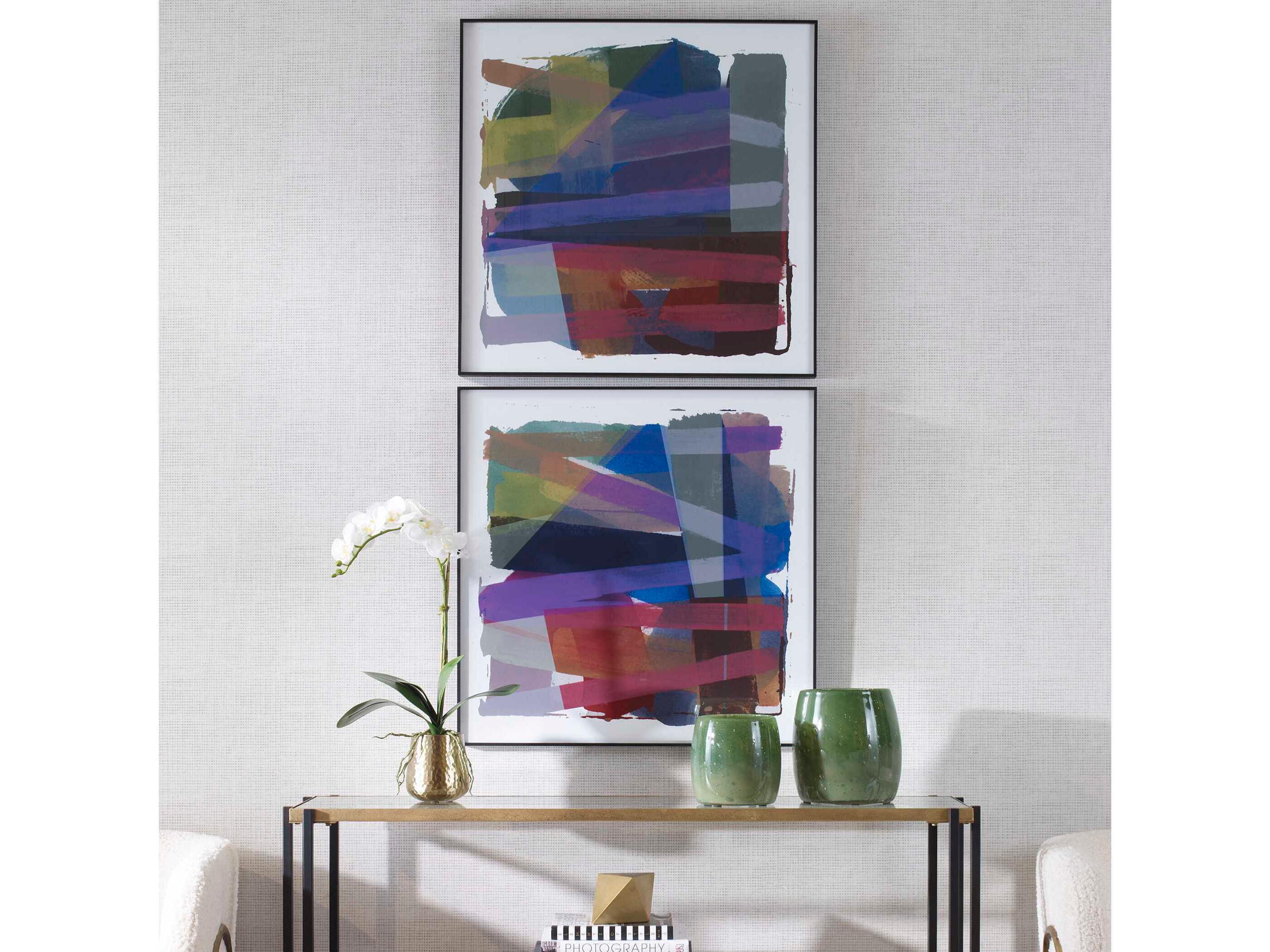 Uttermost Vivacious Abstract Framed Prints Set of 2