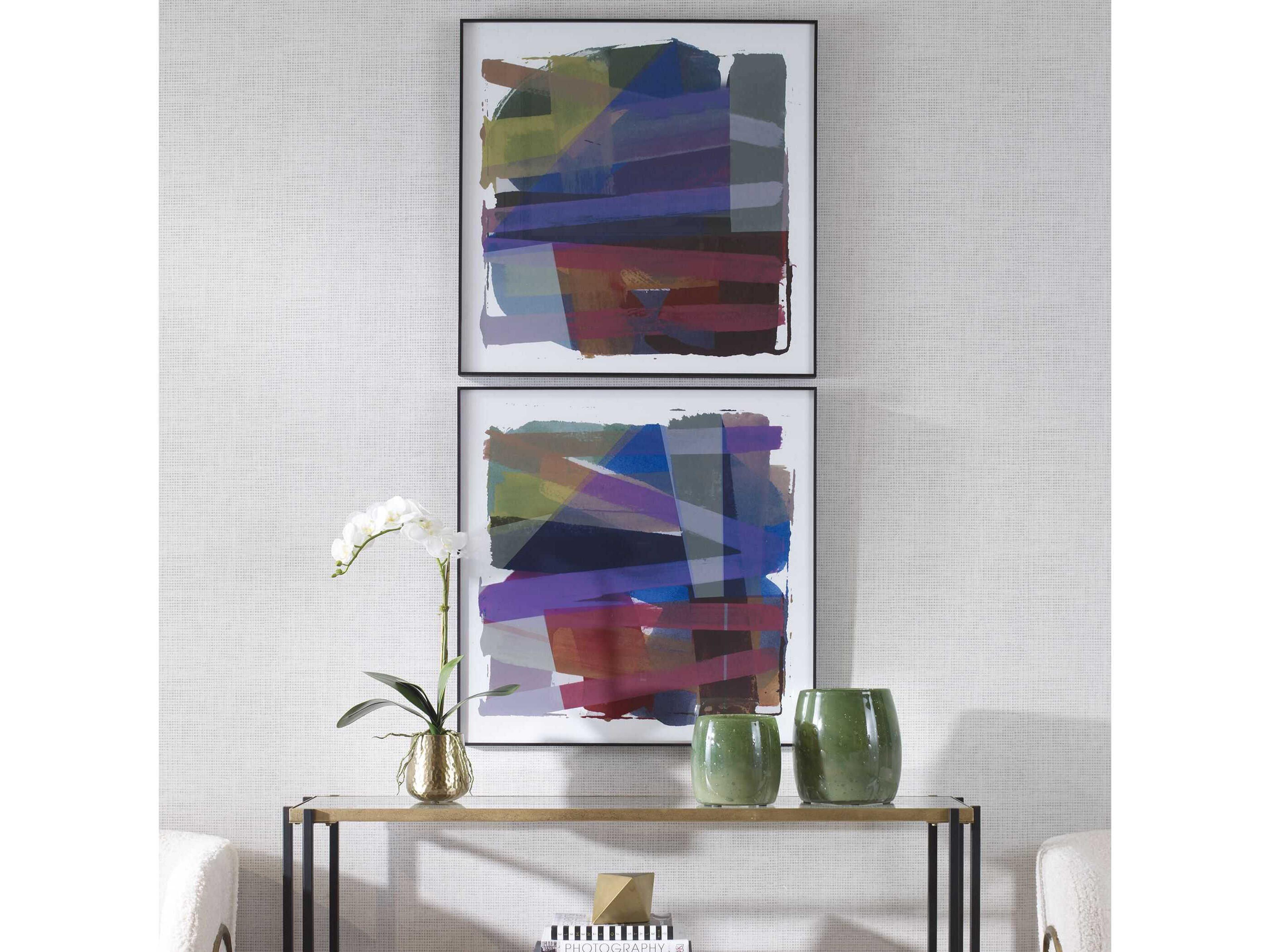 Uttermost Vivacious Abstract Framed Prints Set of 2
