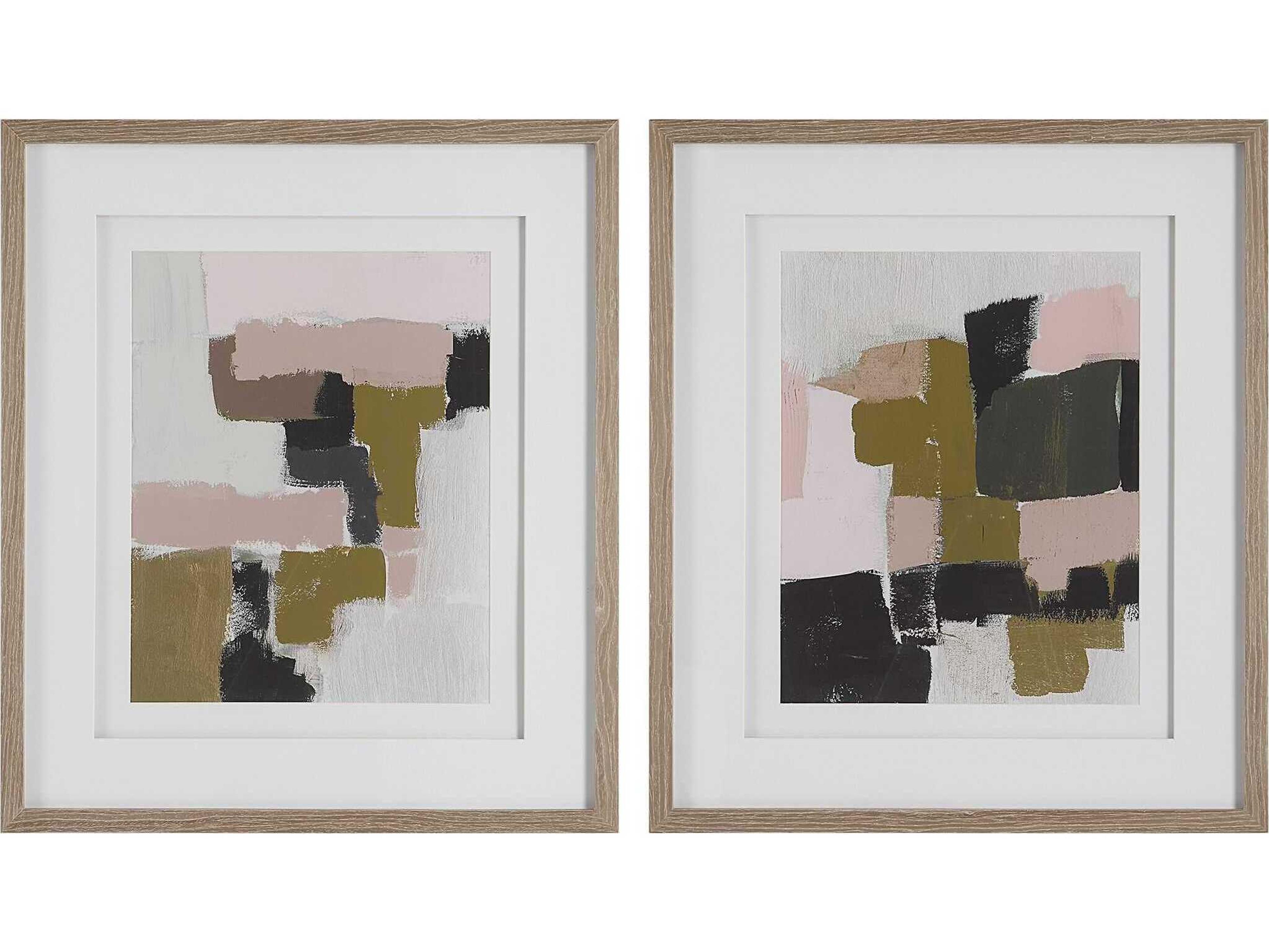 Uttermost Color Block Framed Prints Set of 2