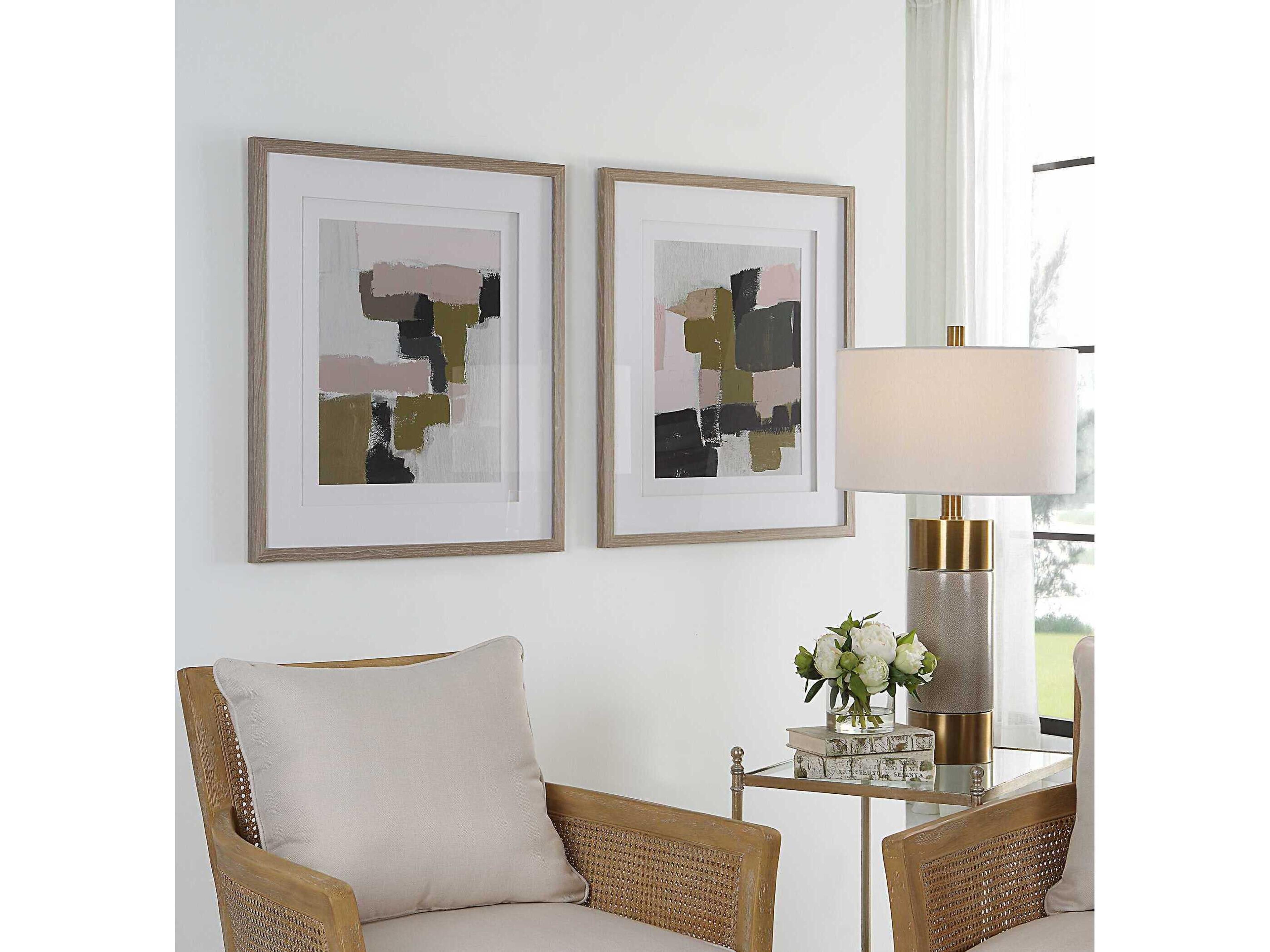 Uttermost Color Block Framed Prints Set of 2