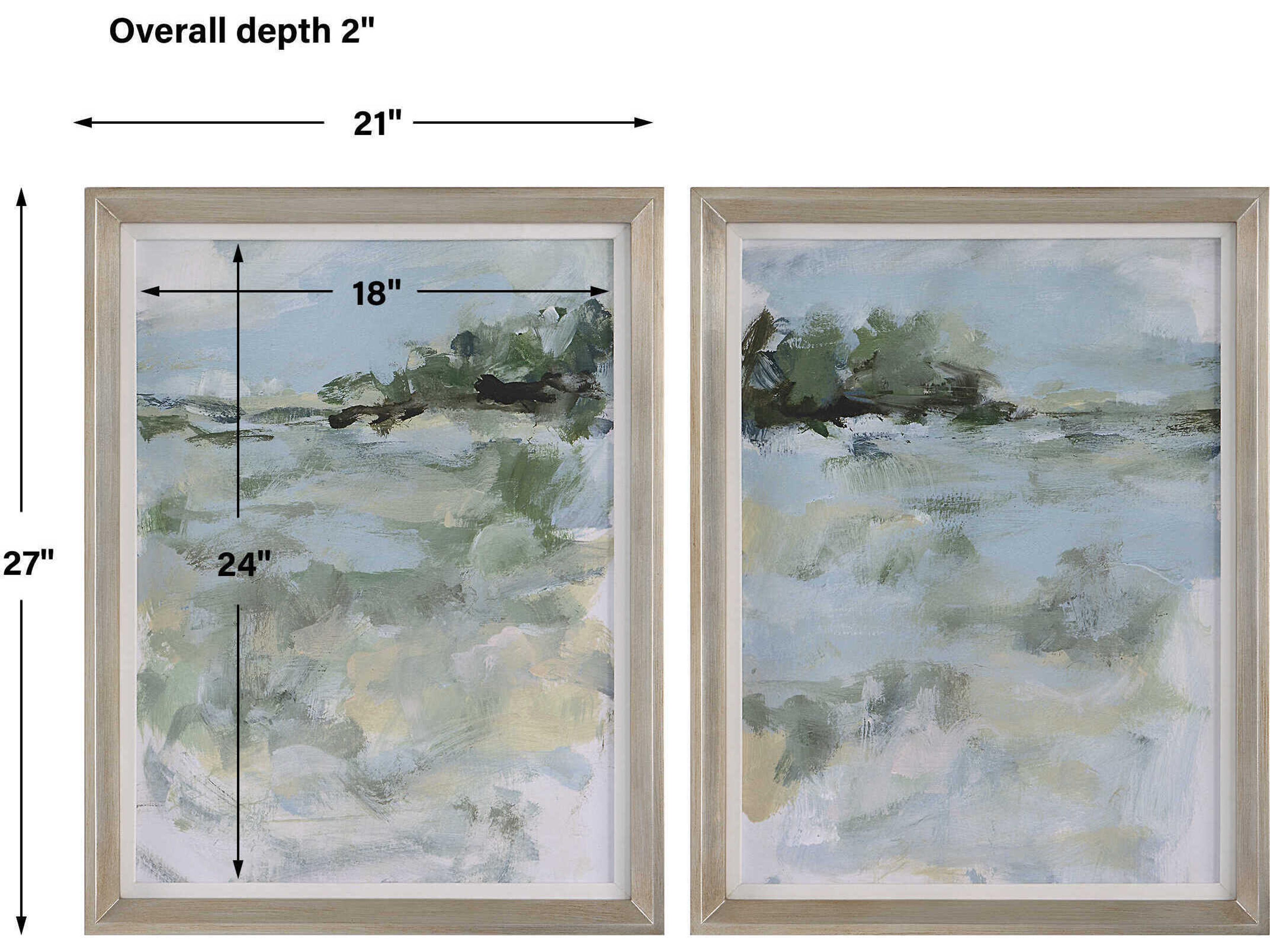 Uttermost Far Away View Framed Prints Set of 2