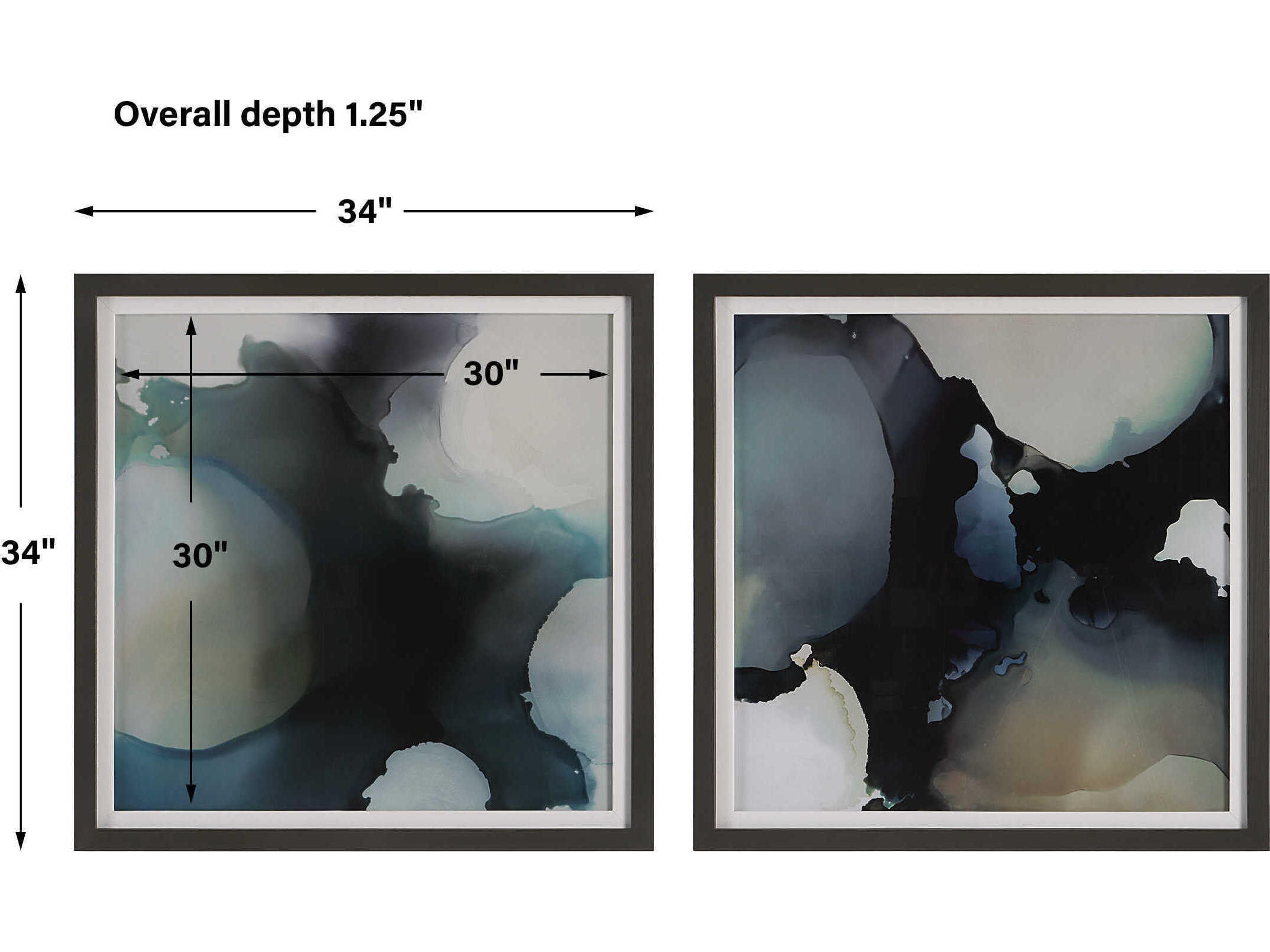 Uttermost Telescopic Abstract Framed Prints Set of 2