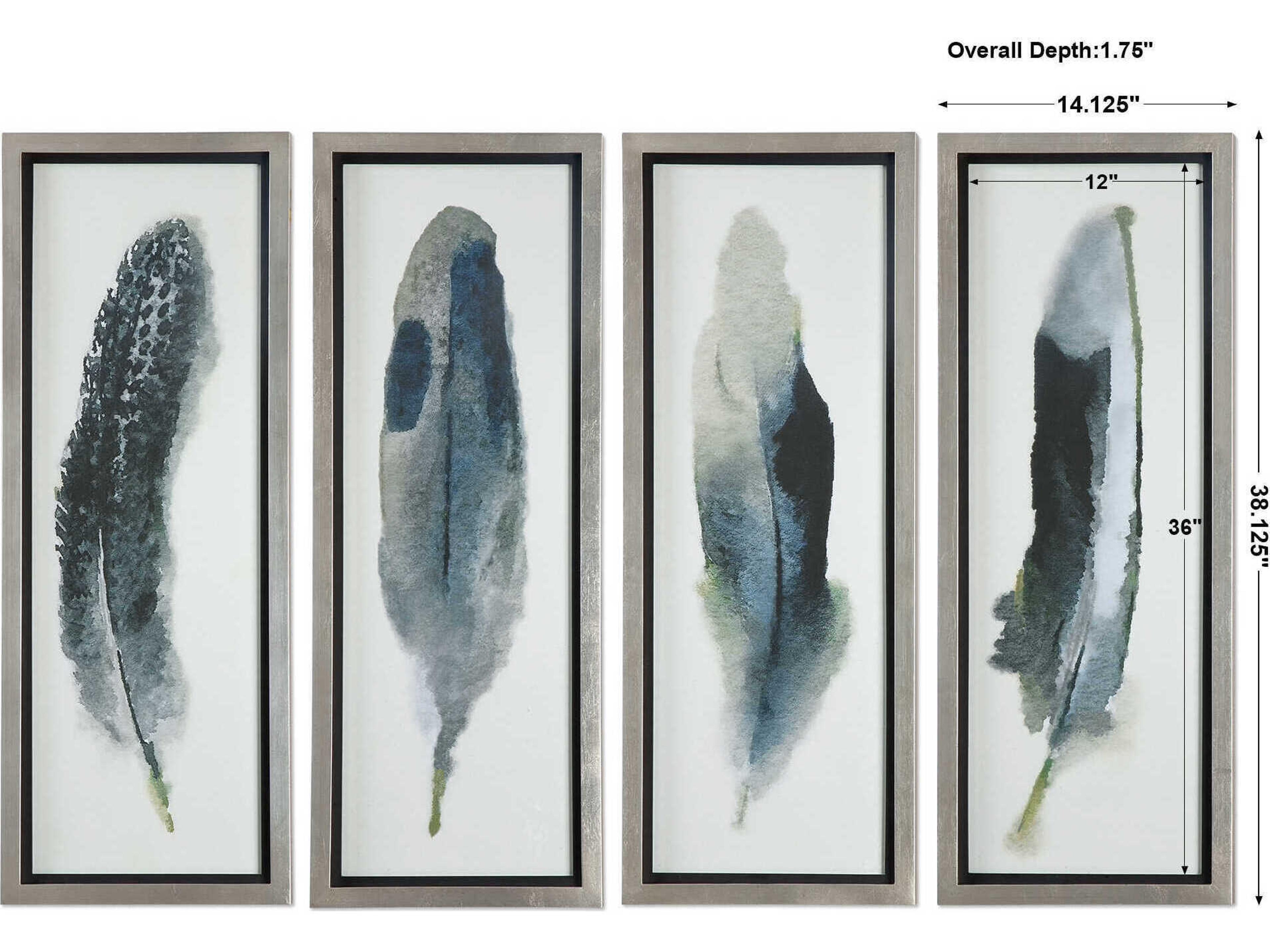 Uttermost Feathered Beauty Prints Set of 4