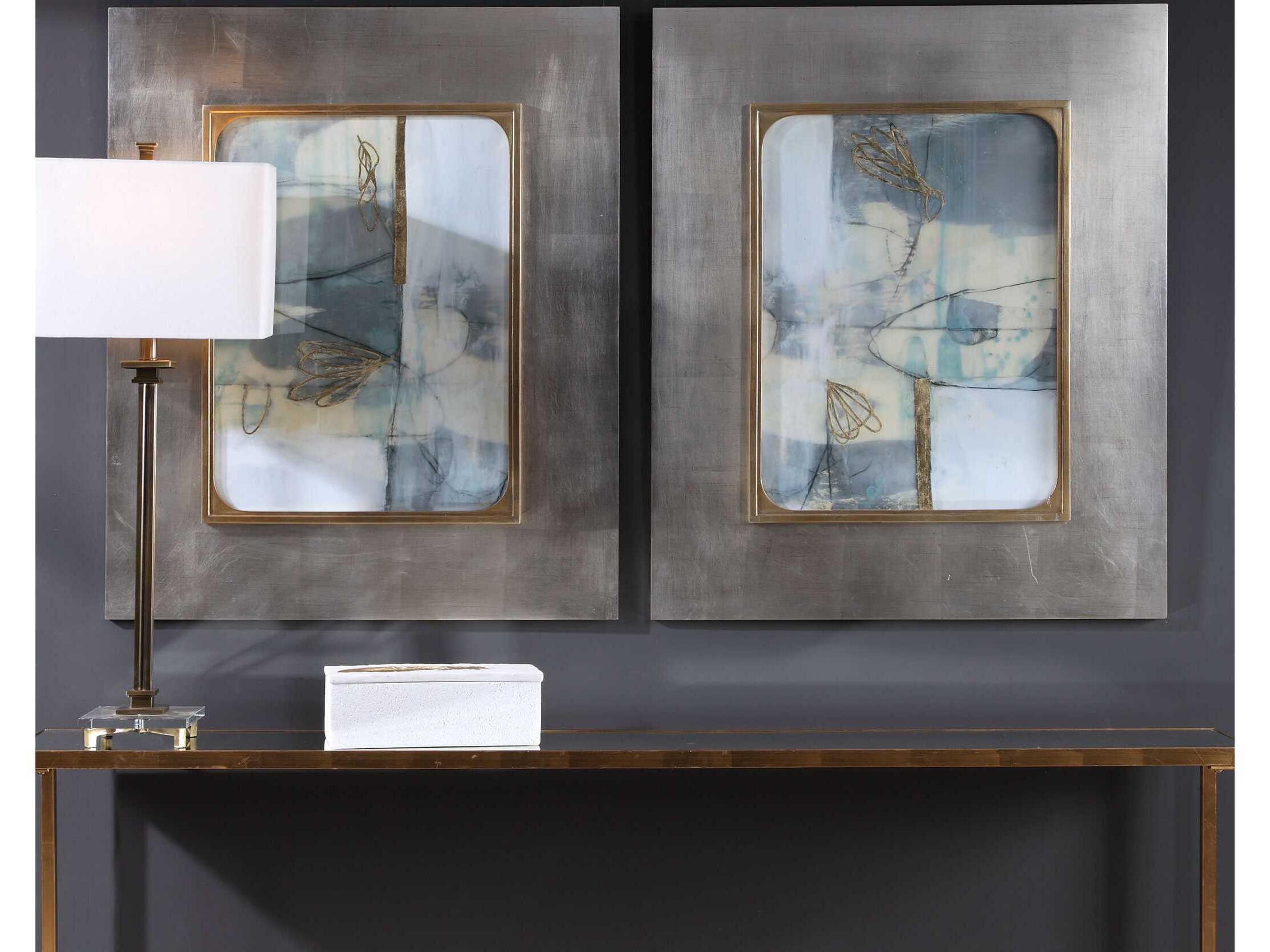 Uttermost Gilded Whimsy Canvas Wall Art Set of 2