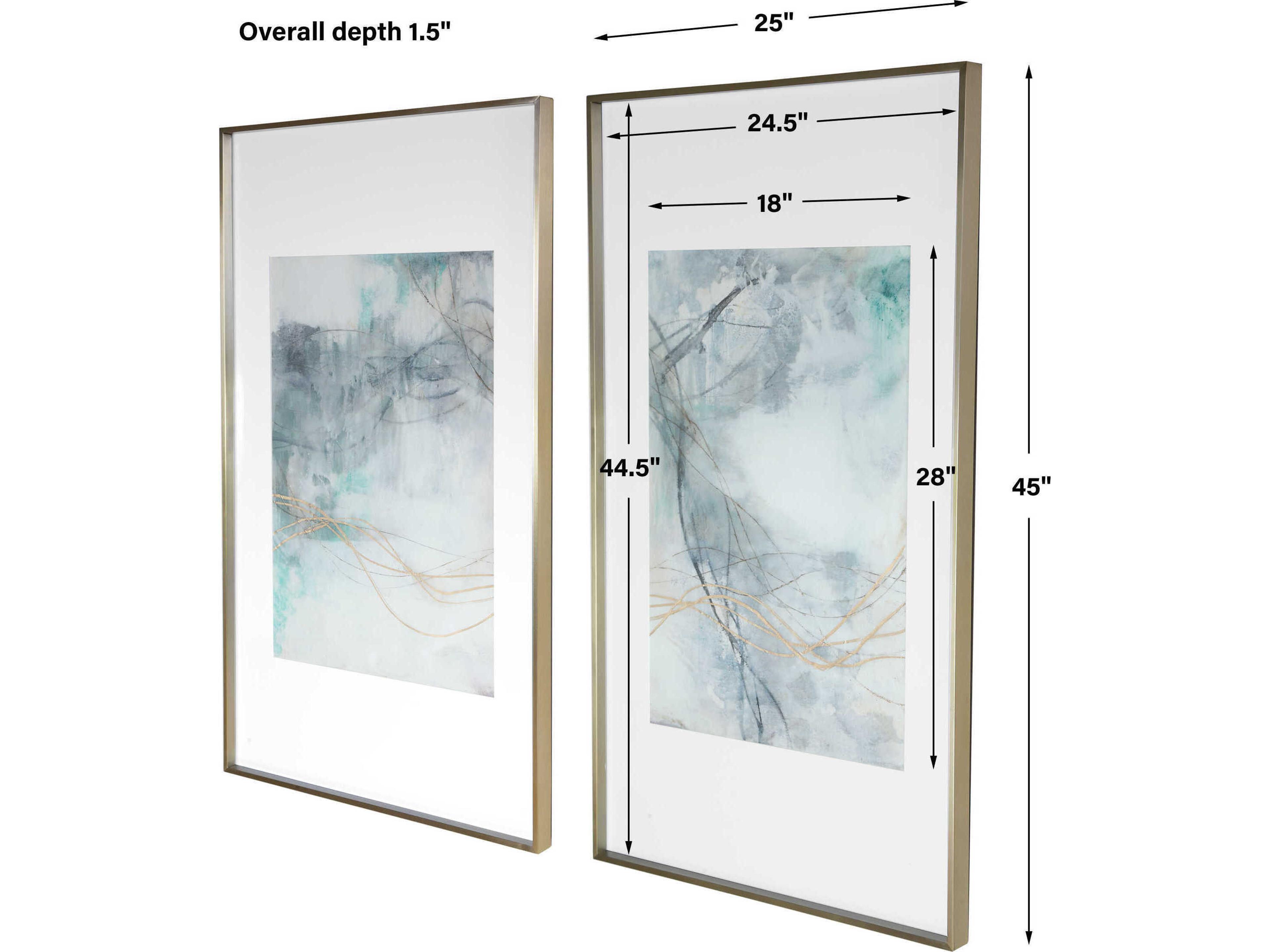 Uttermost Undulating Oro Abstract Prints Set of 2