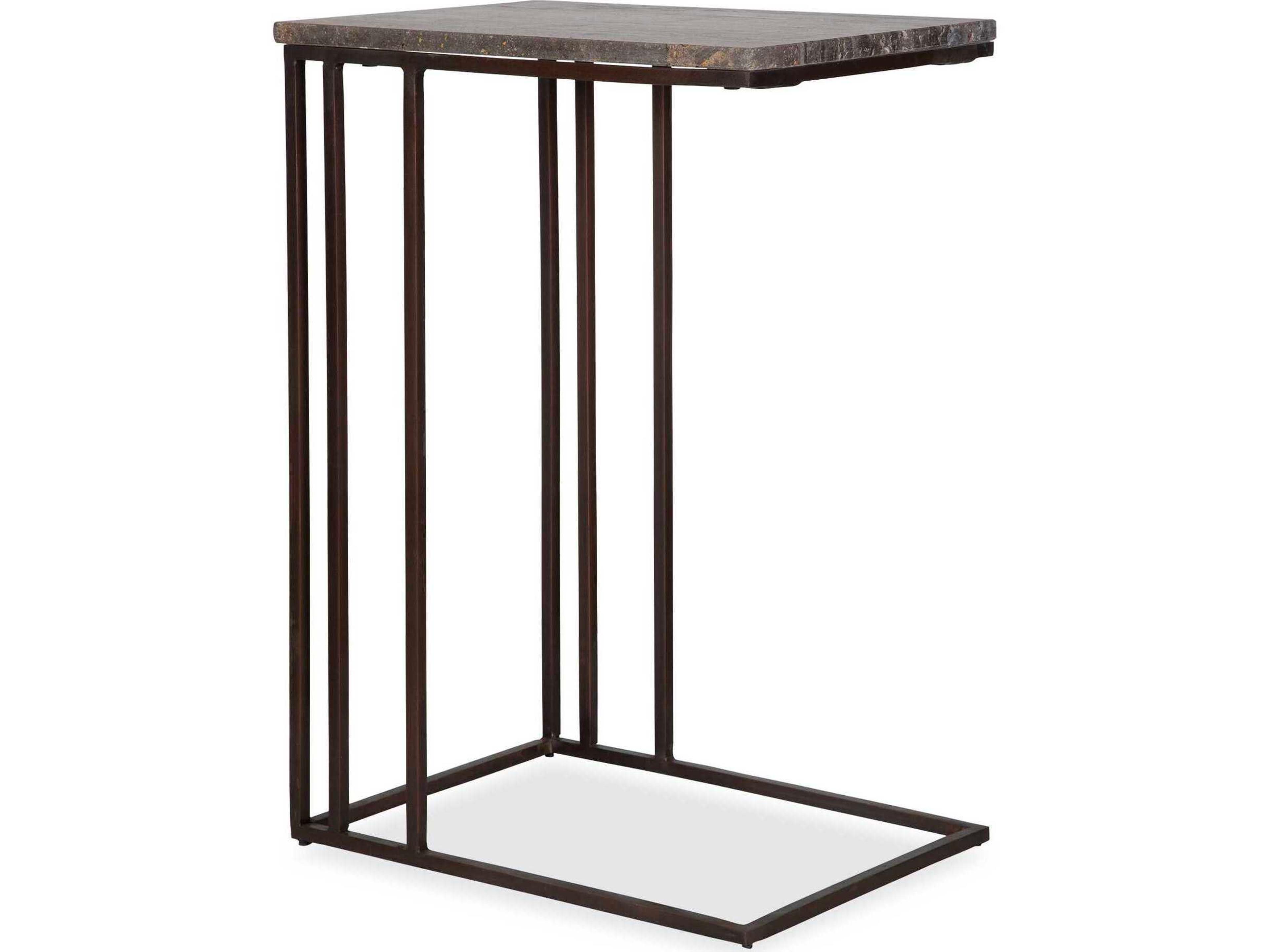 Uttermost Theodore Rectangular Marble Dark Bronze End Table