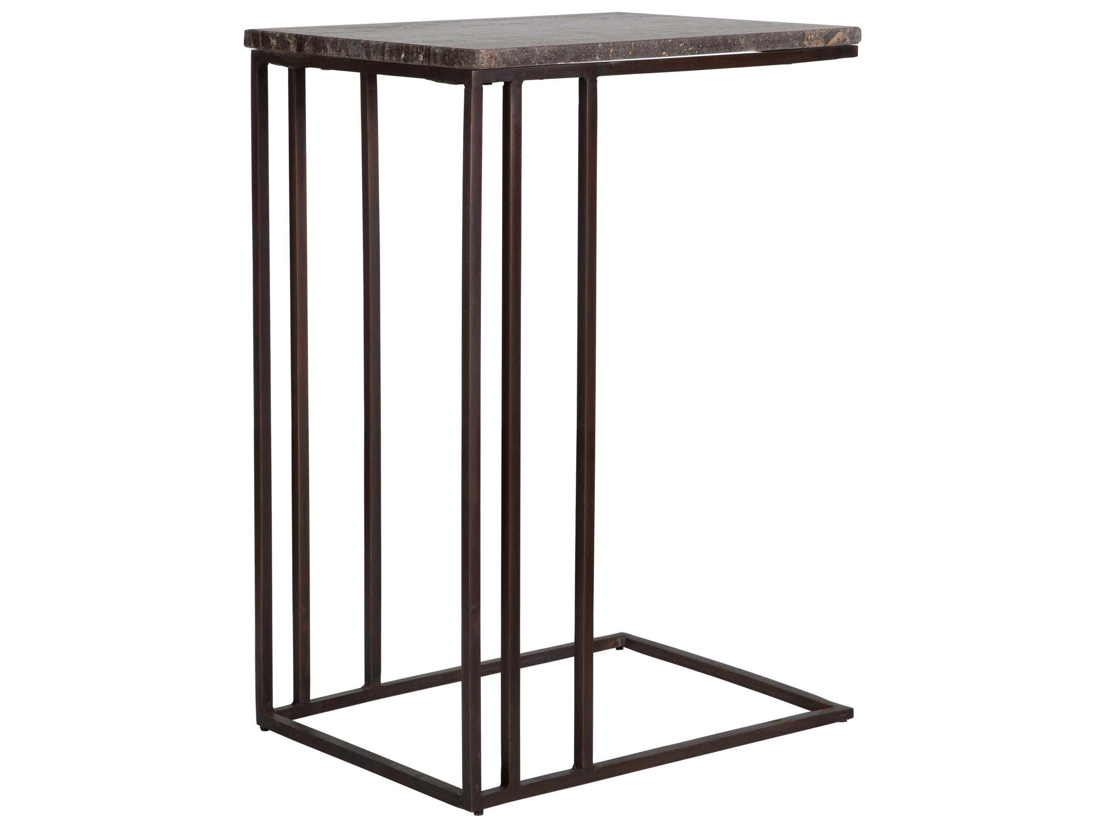 Uttermost Theodore Rectangular Marble Dark Bronze End Table