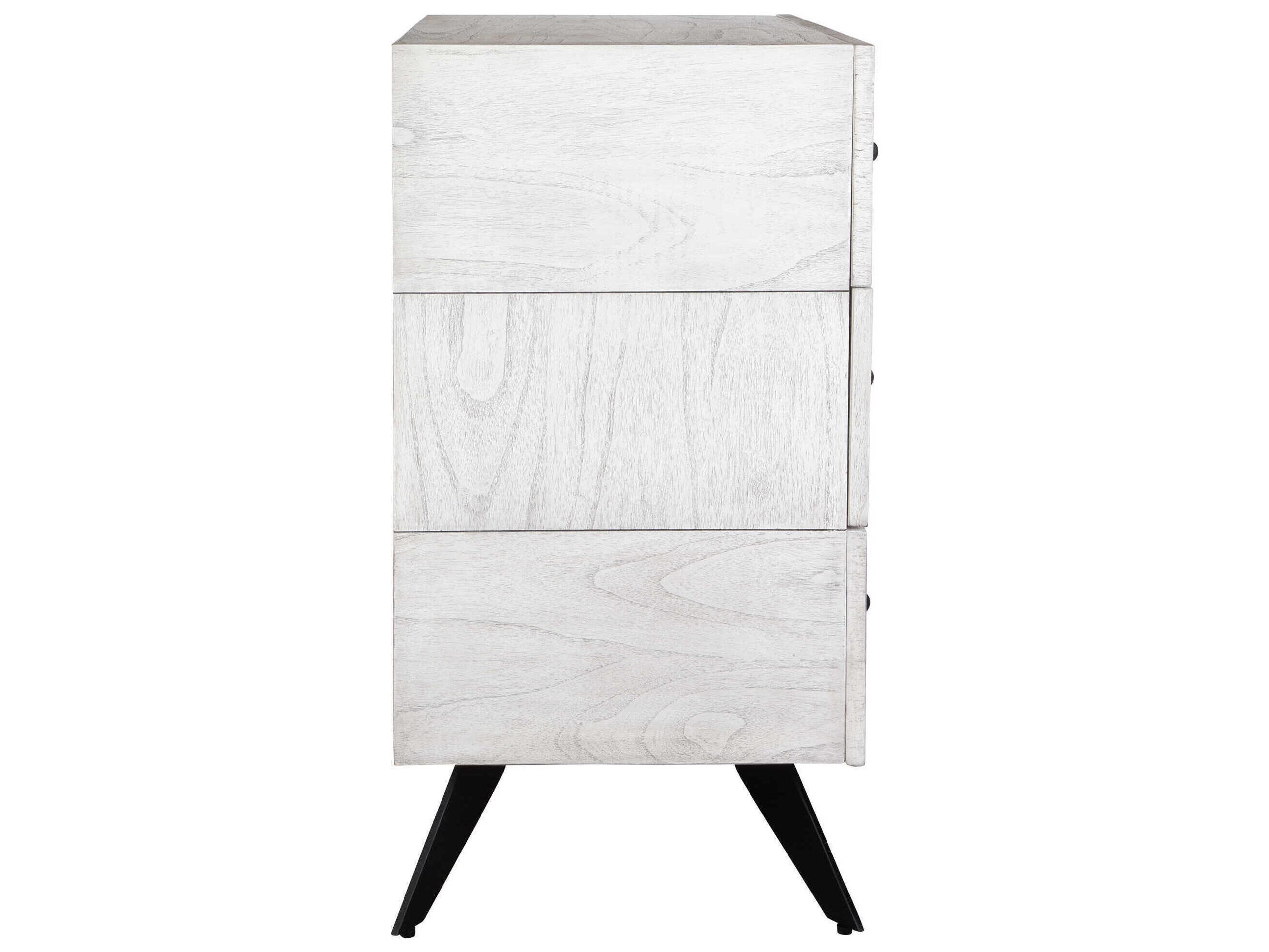 Uttermost Vivi White Black Mindi Wood Accent Chest