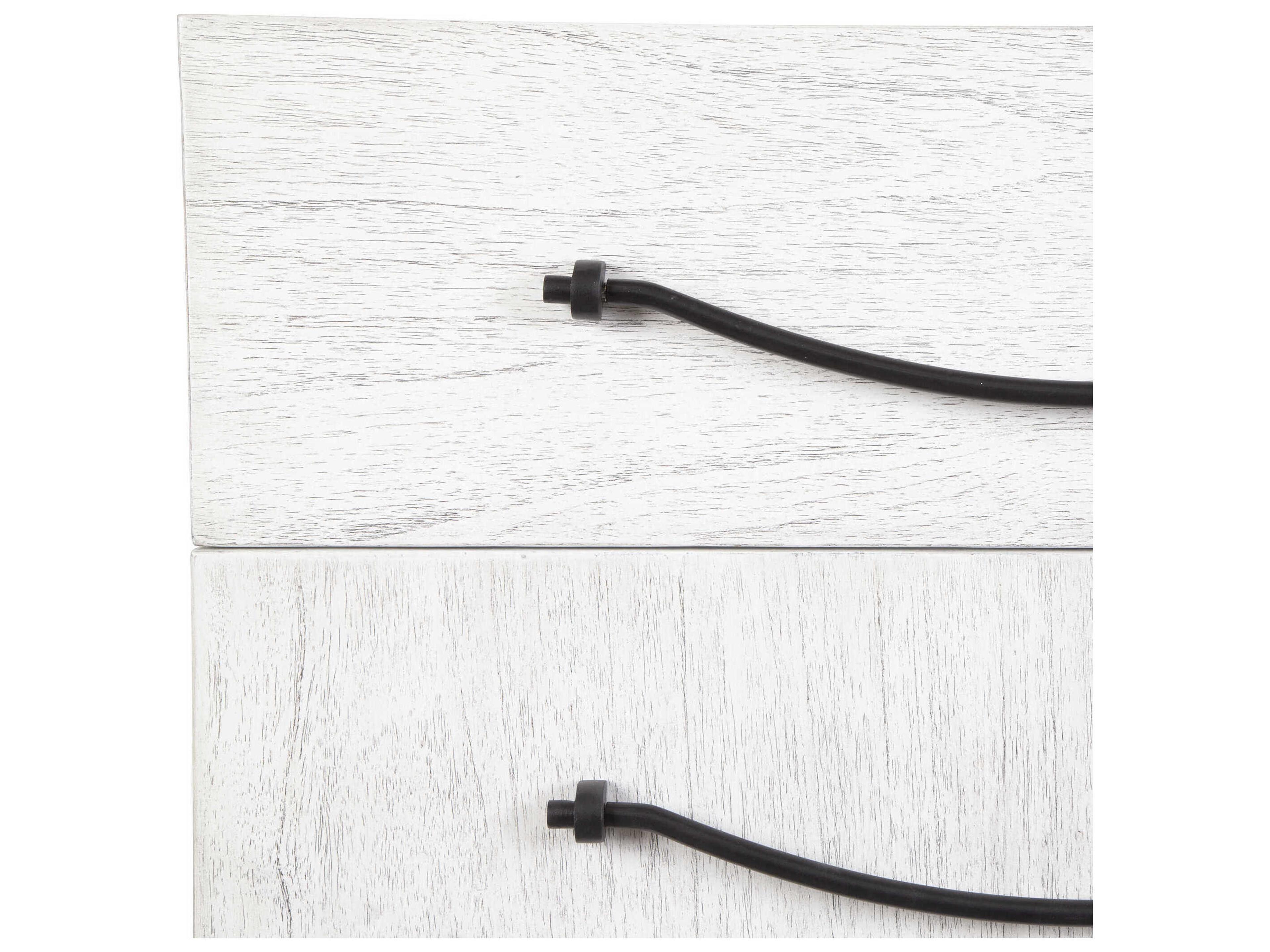 Uttermost Vivi White Black Mindi Wood Accent Chest