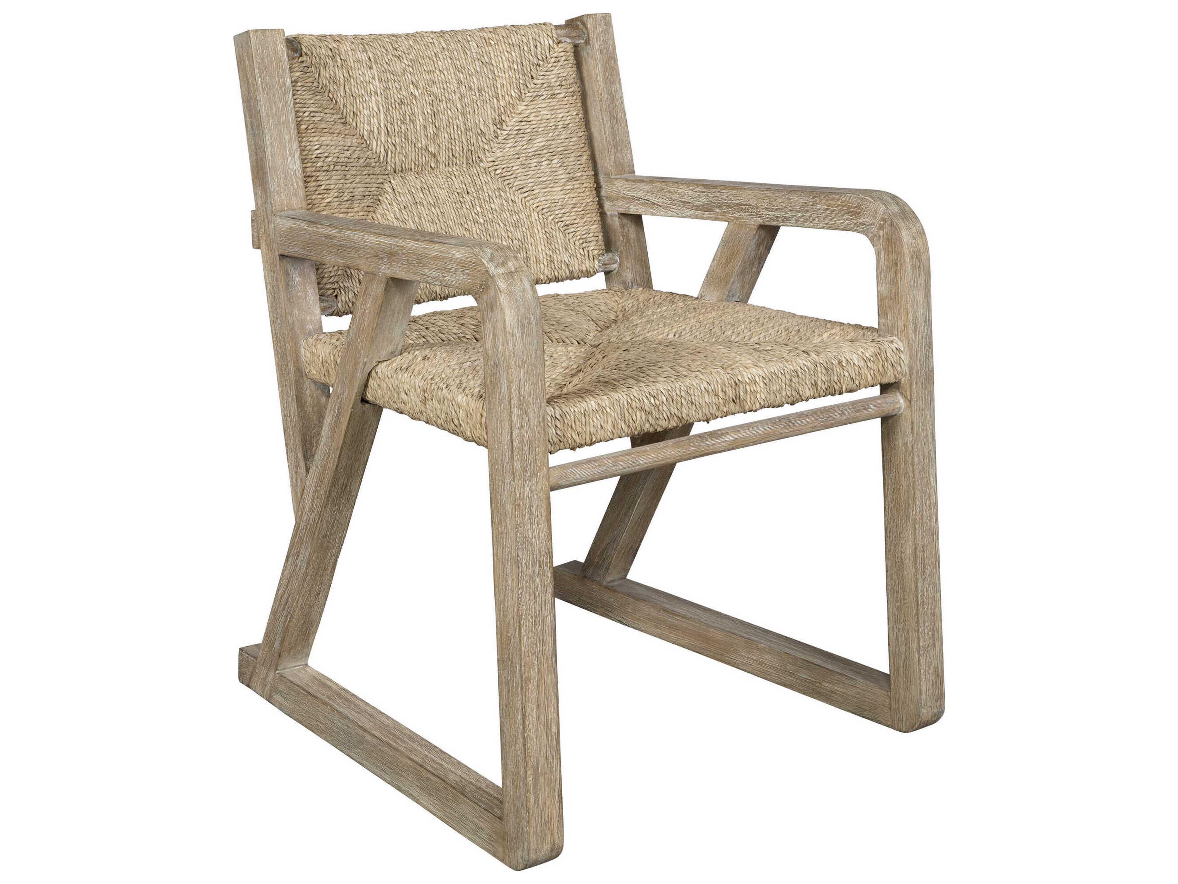 Chatham Mango Wood Beige Arm Dining Chair