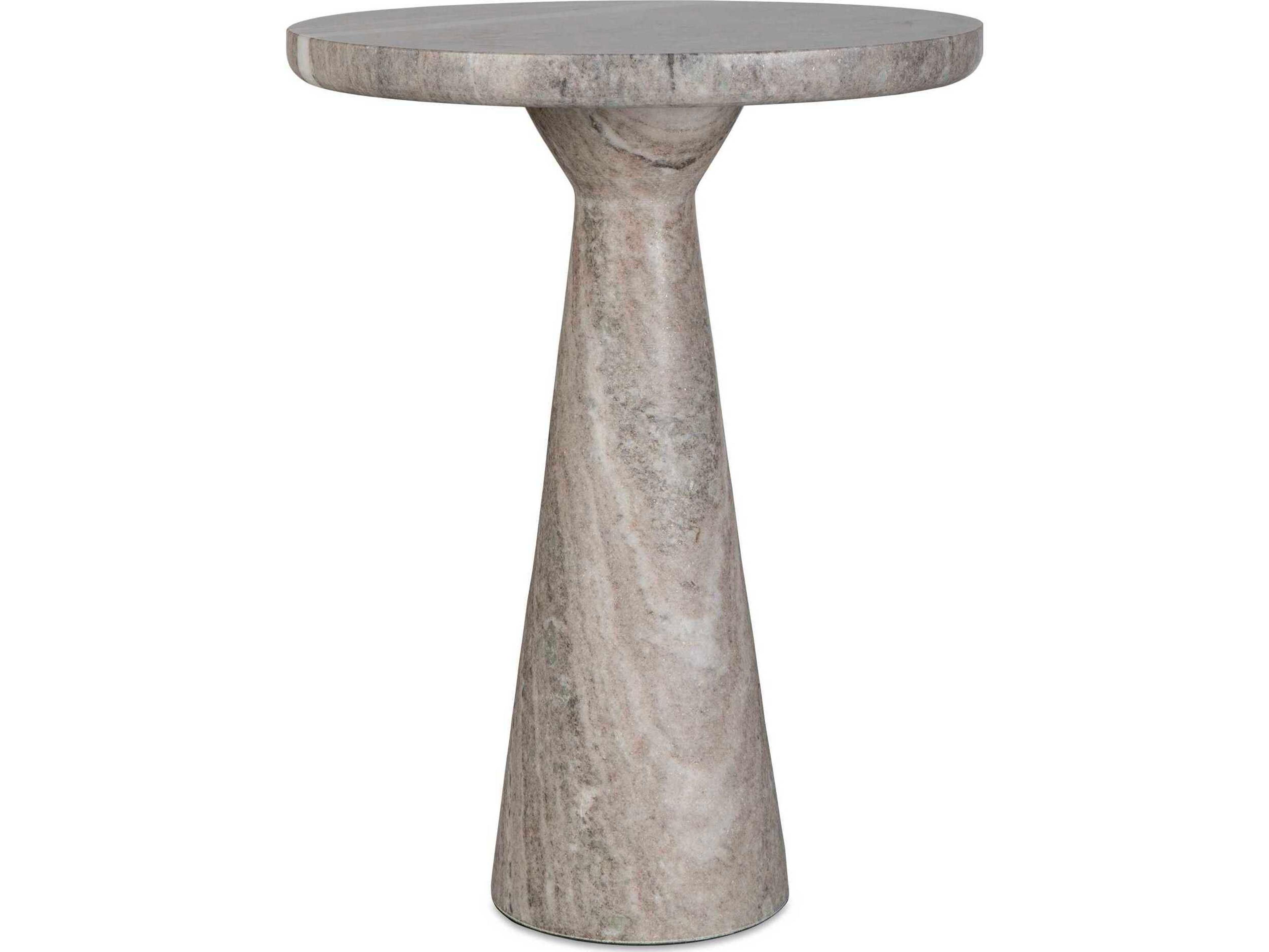 Uttermost Stour Round Marble Neutral End Table