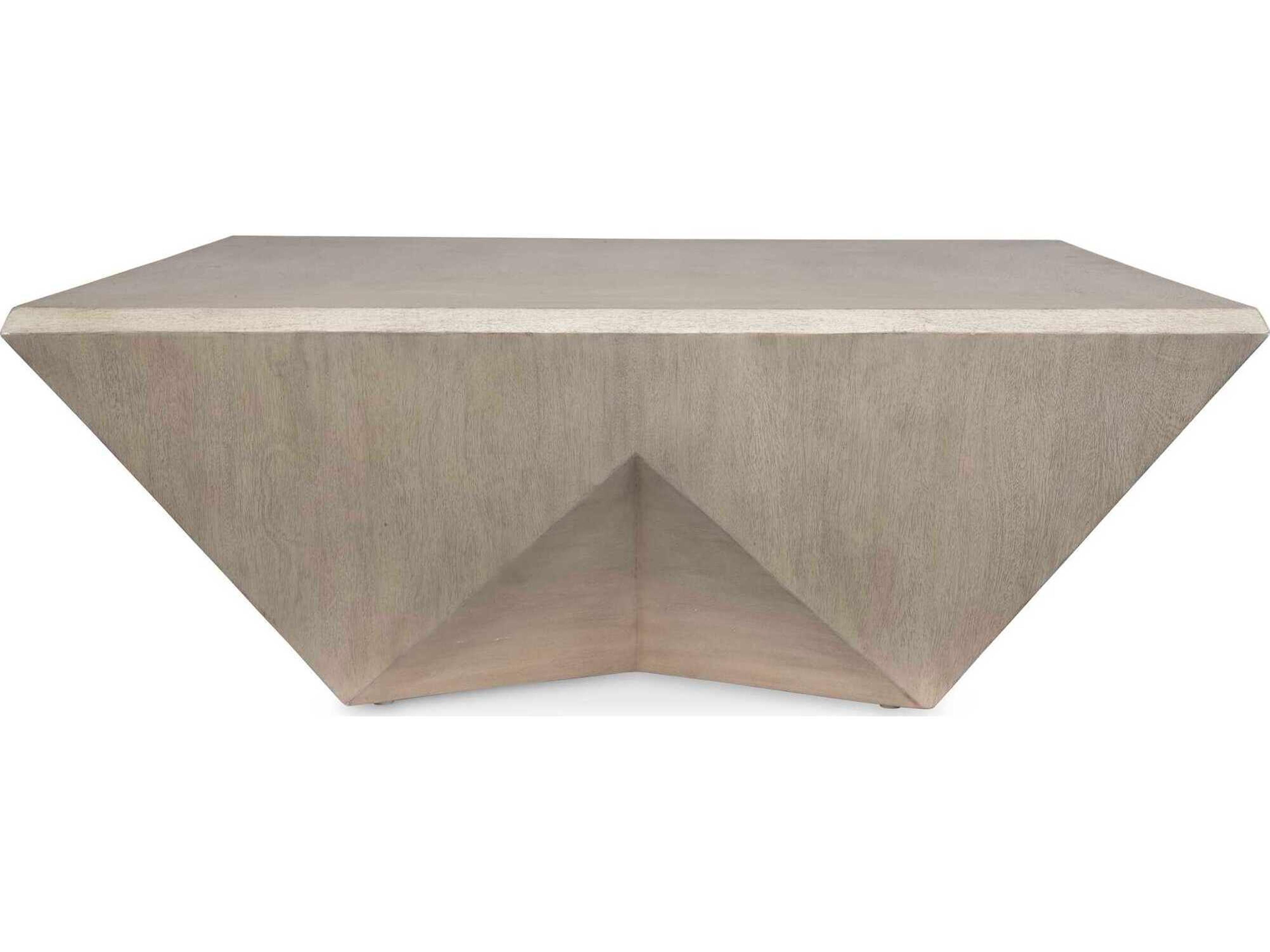 Collins Square Wood Light Gray Coffee Table