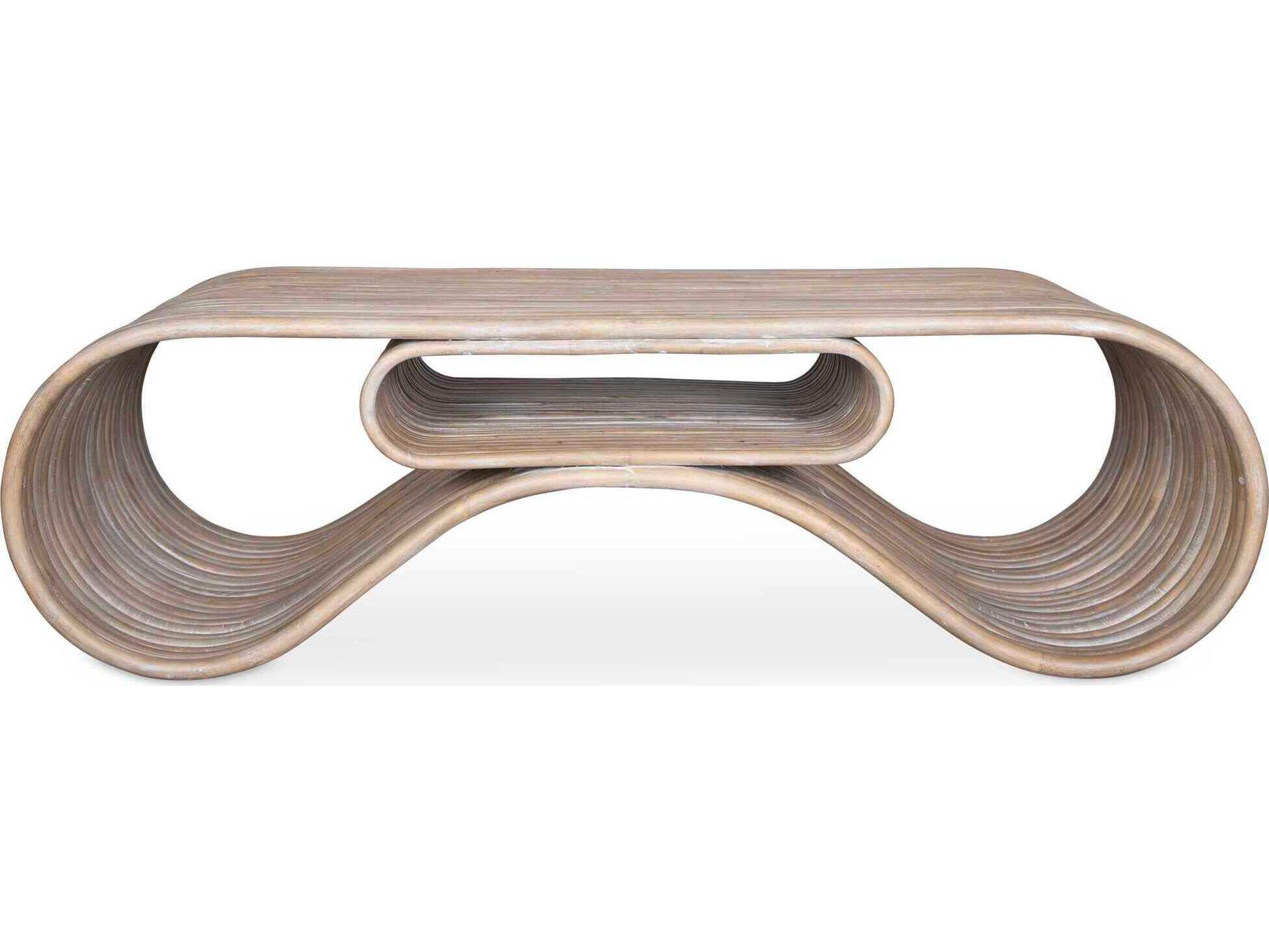 Montrose Rectangular Rattan Whitewash Coffee Table