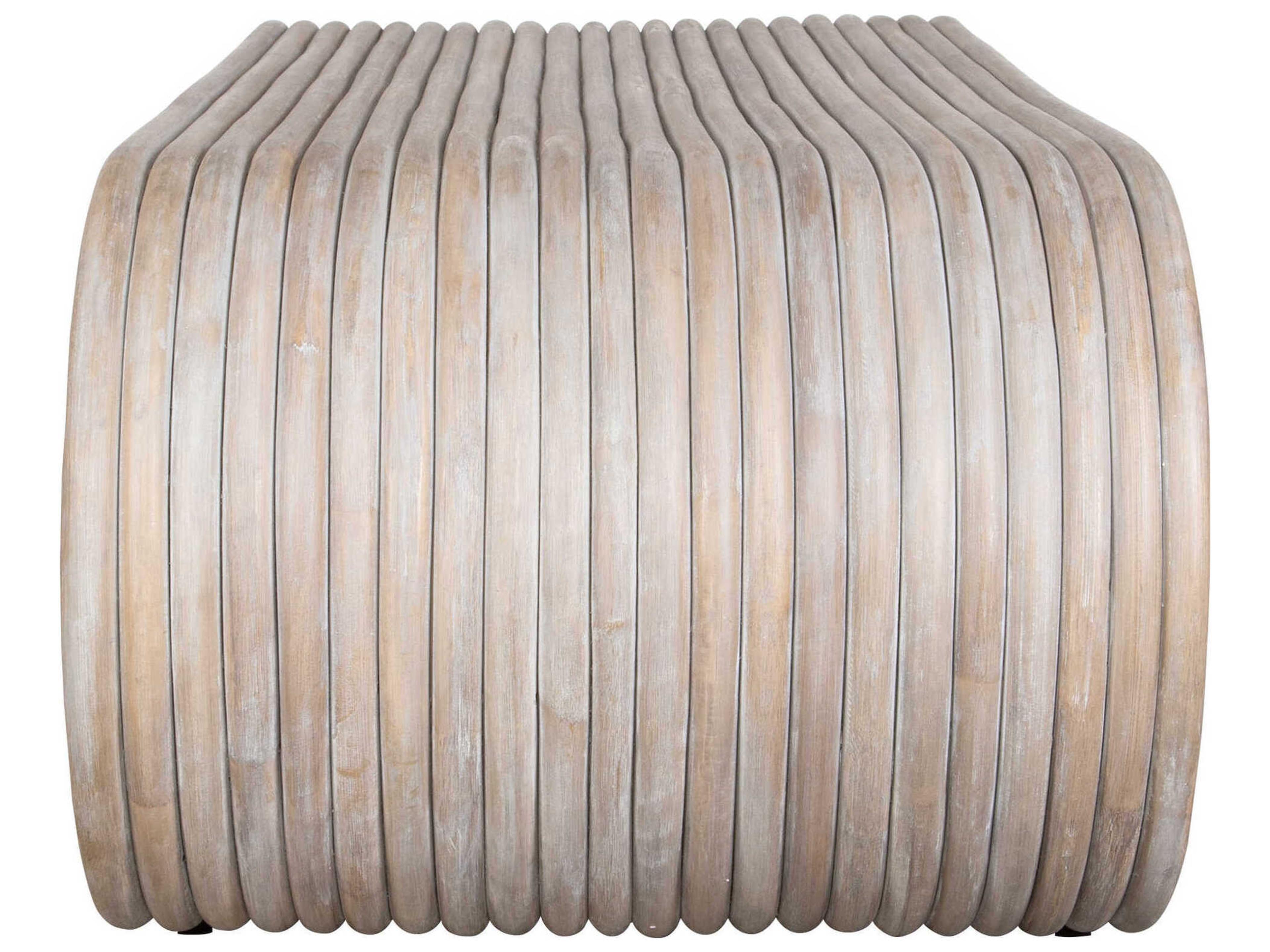 Uttermost Montrose Rectangular Rattan Whitewash Coffee Table