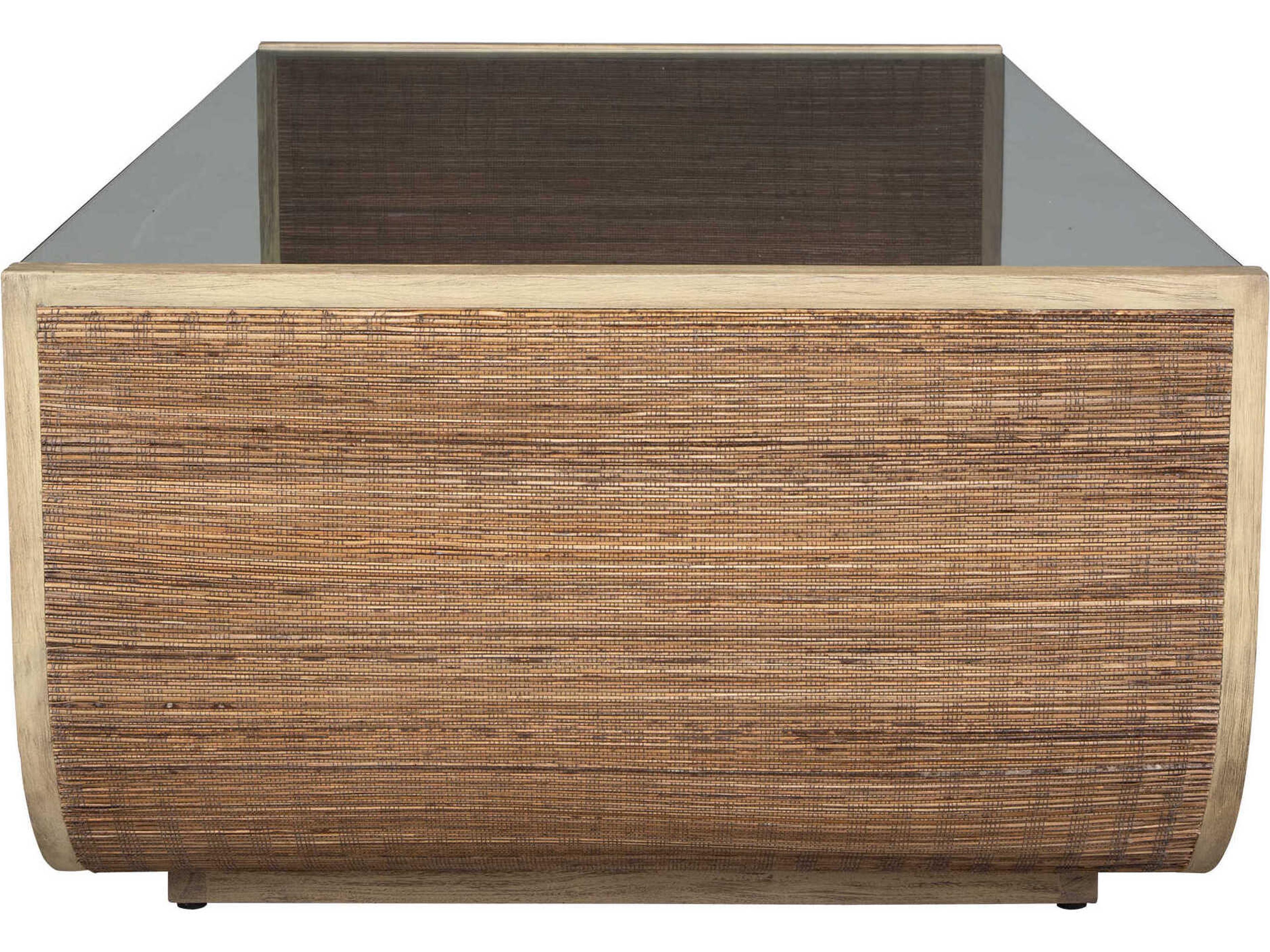 Uttermost Farrington Rectangular Glass Driftwood Grey Coffee Table