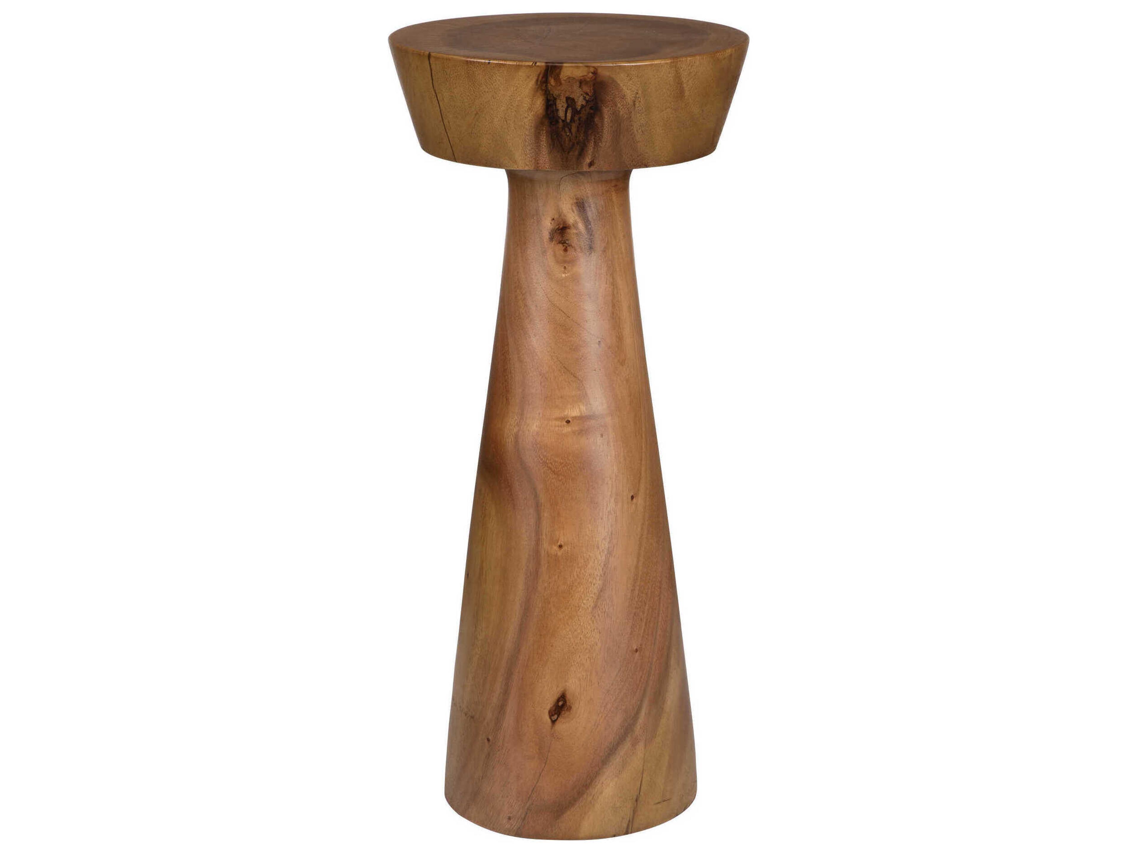 Uttermost Mano Round Wood Natural End Table