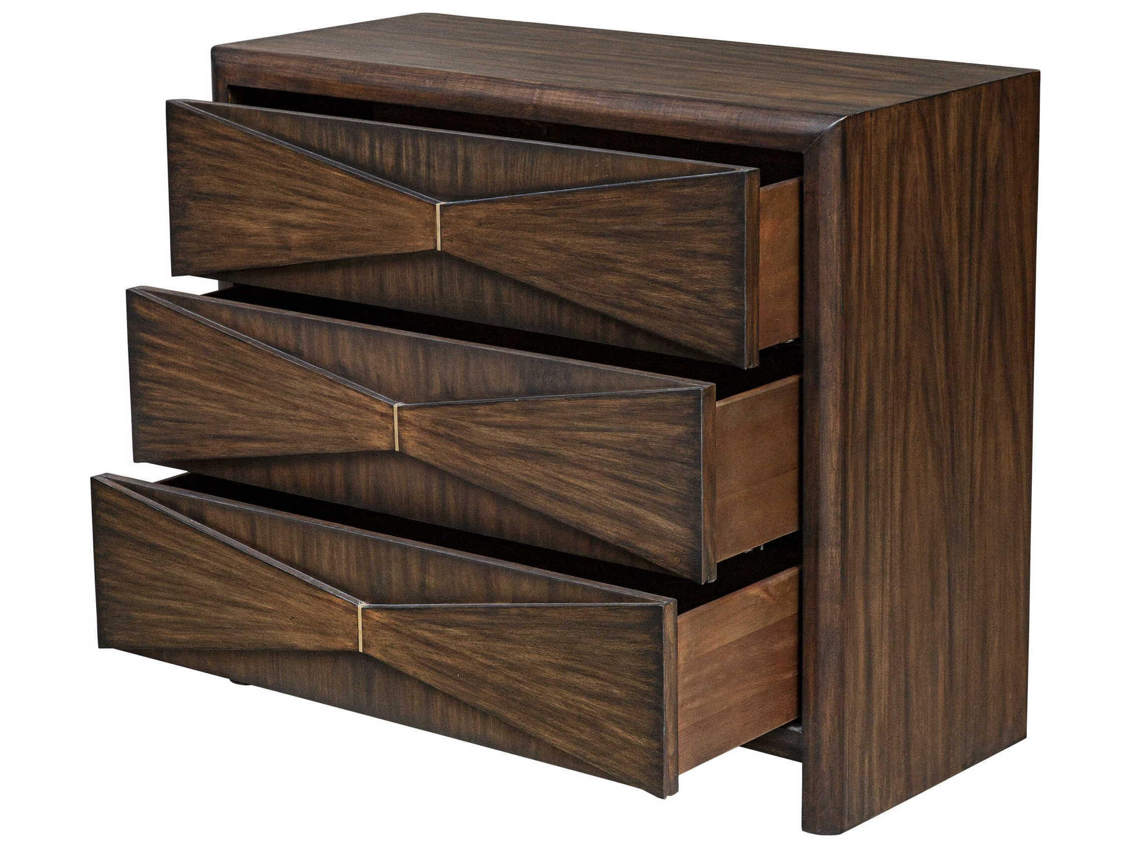 Uttermost Bowtie Deep Whisky Brown Acacia Wood Accent Chest
