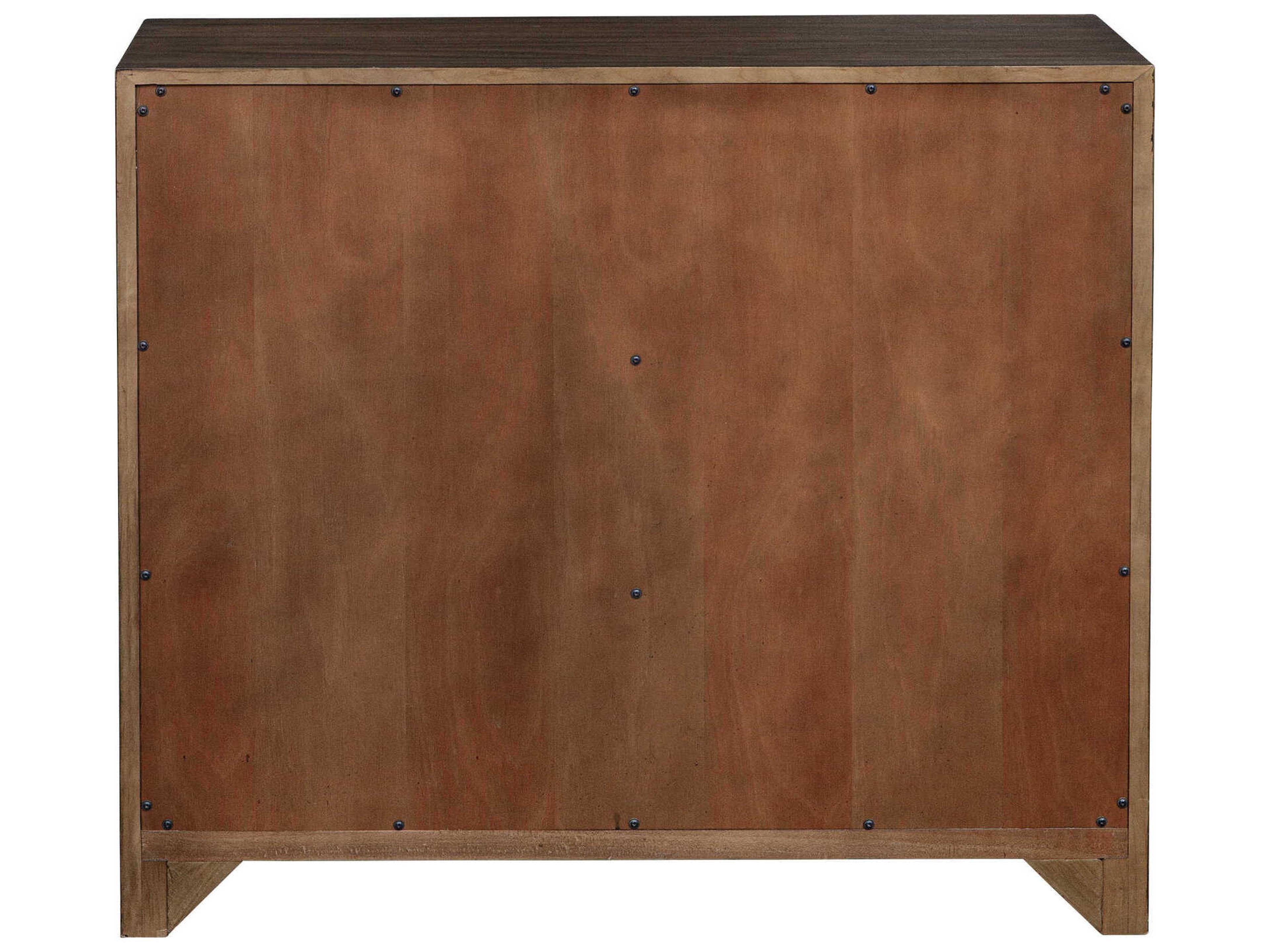 Uttermost Bowtie Deep Whisky Brown Acacia Wood Accent Chest