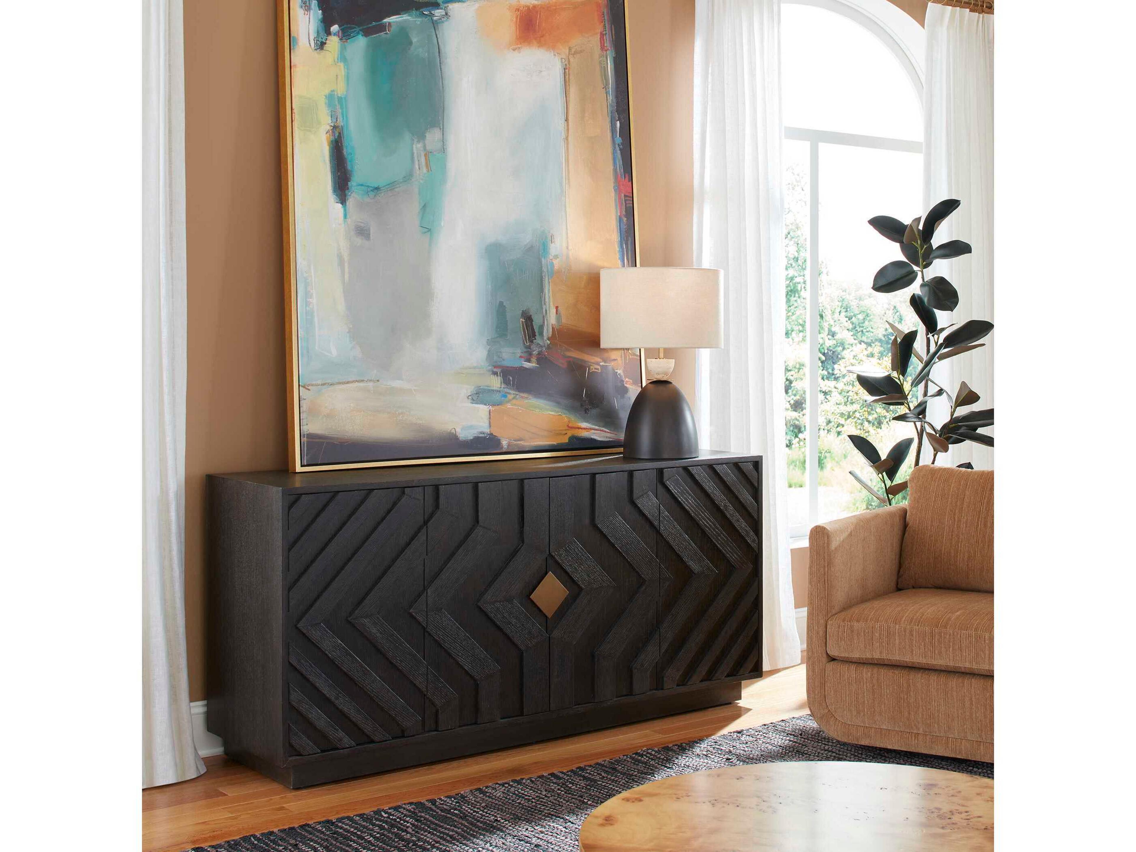 Uttermost 68" Oak Wood Natural Faulkner Sideboard