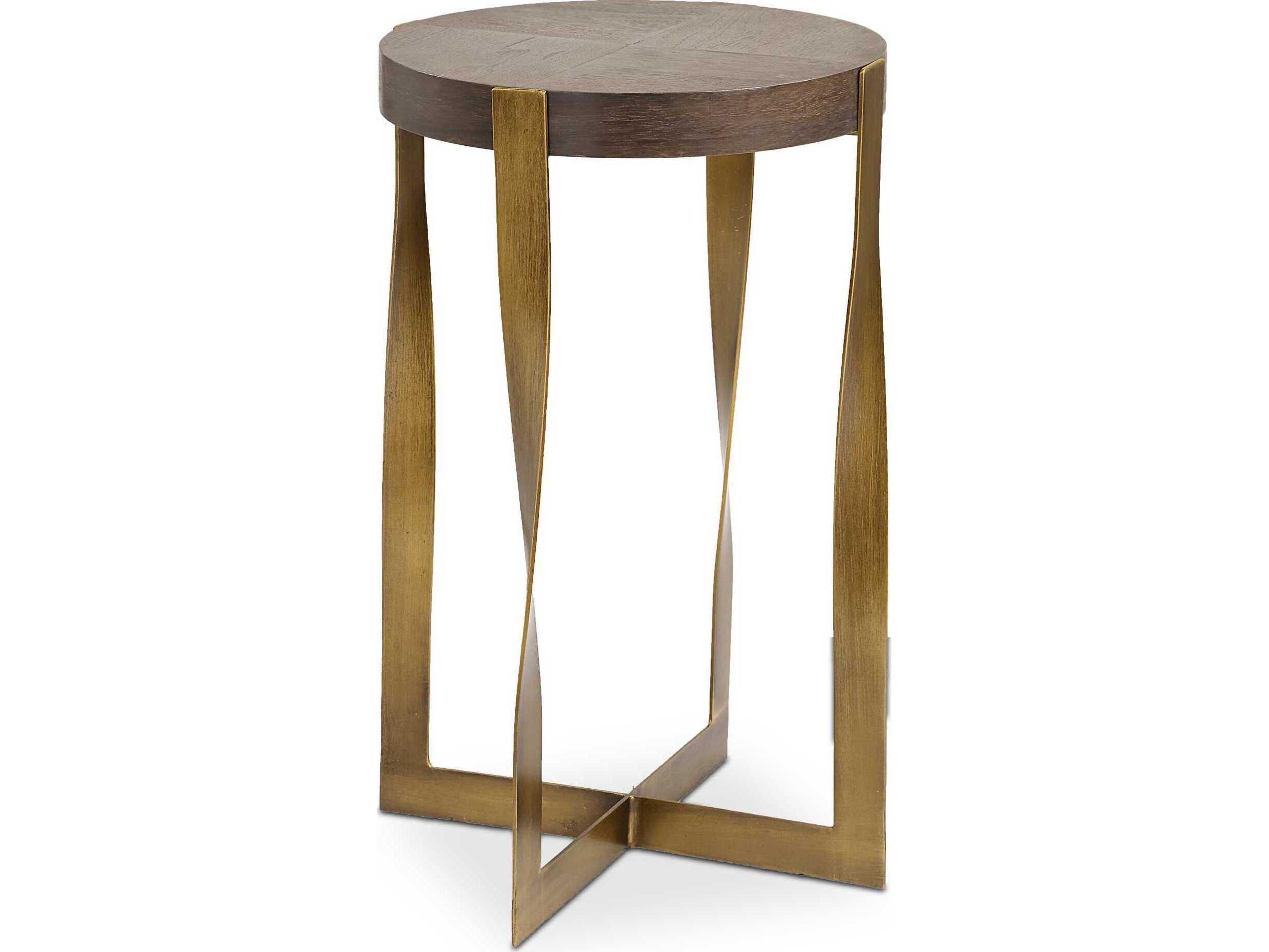 Uttermost Drew Round Wood Dark Chocolate End Table