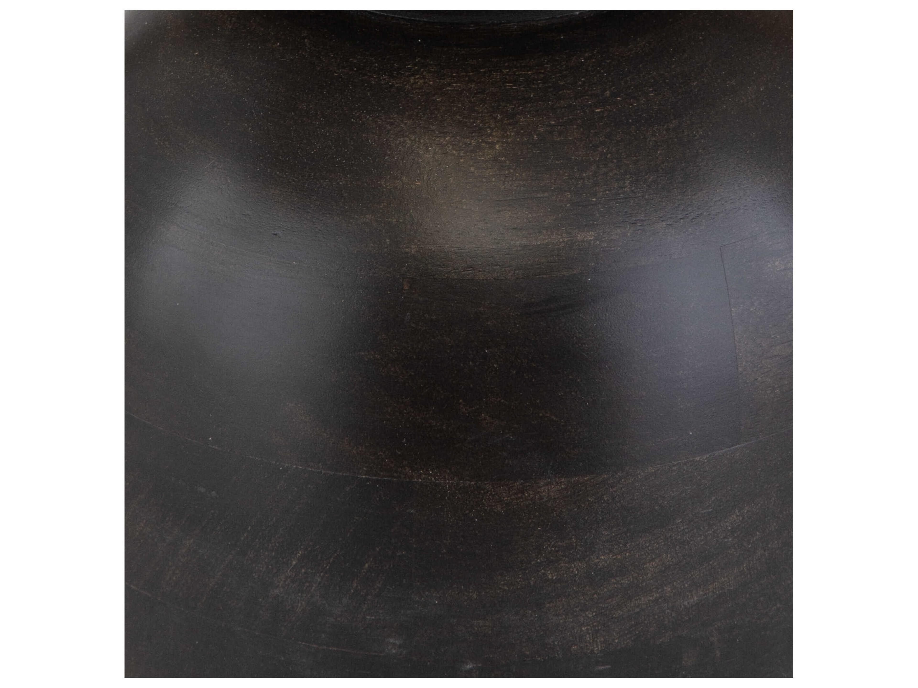 Uttermost Gambit Round Wood Black End Table