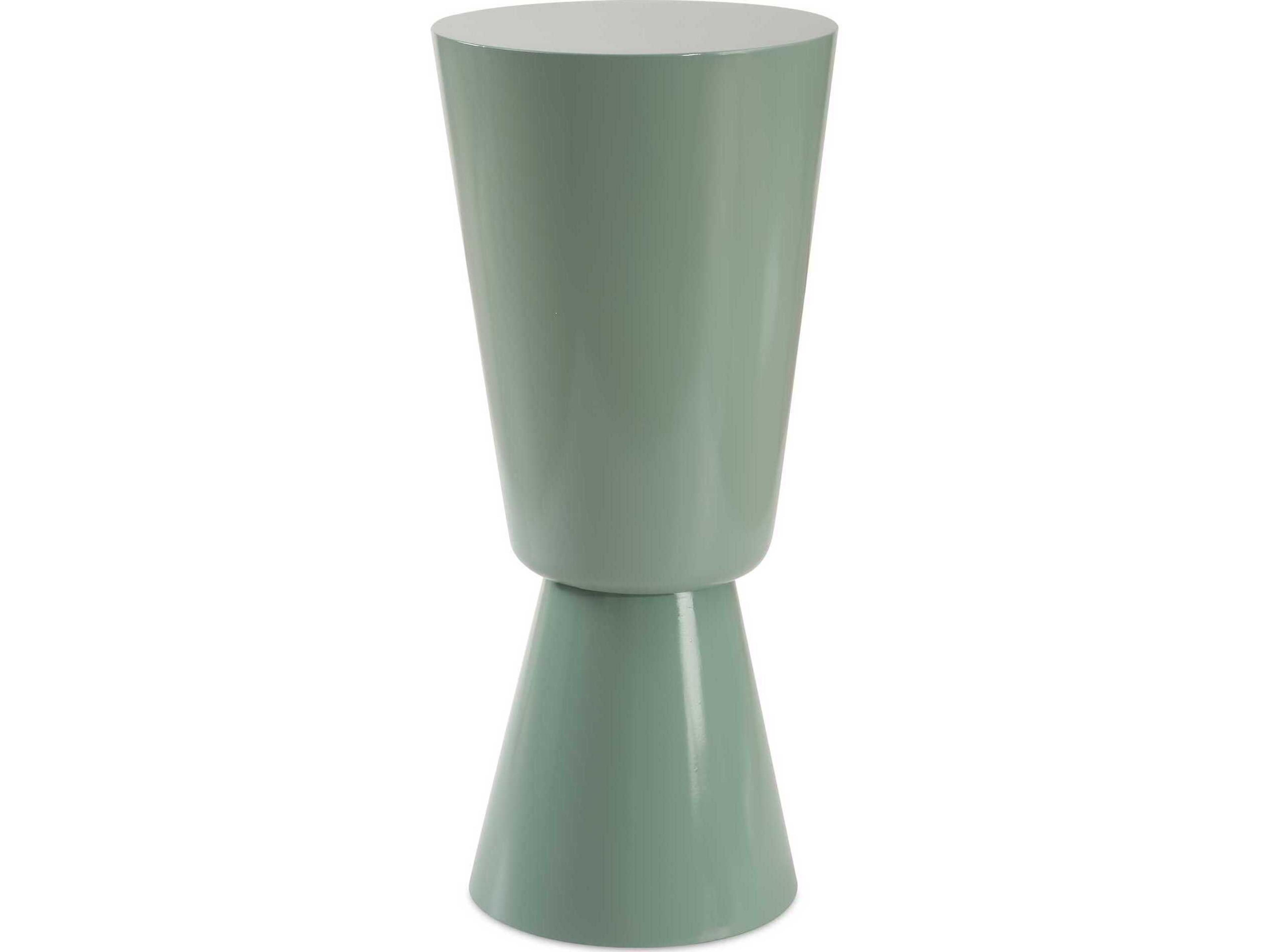 Uttermost Sabetha Round Wood Gloss Blue End Table