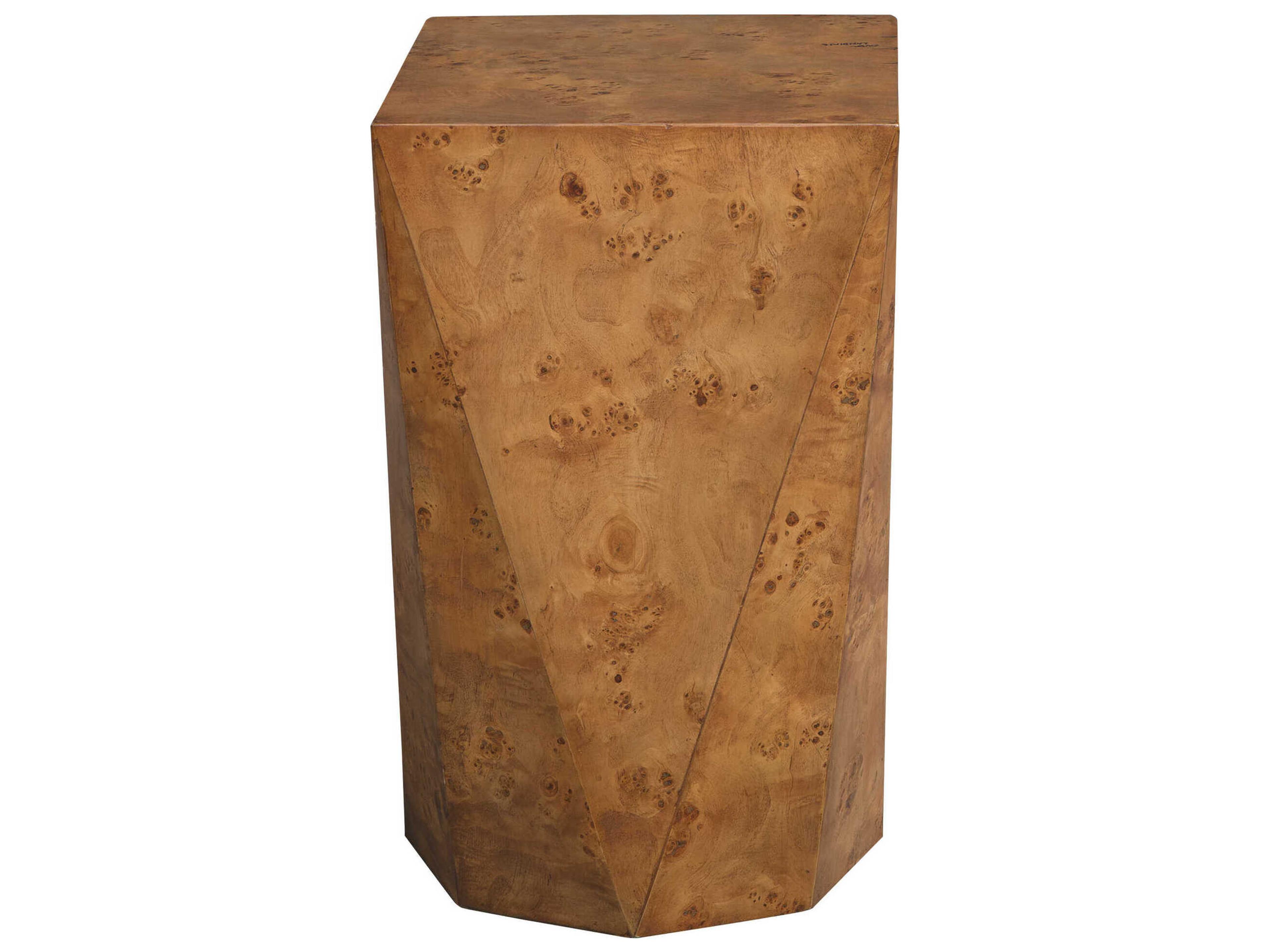 Uttermost Hughes Square Wood Caramel End Table