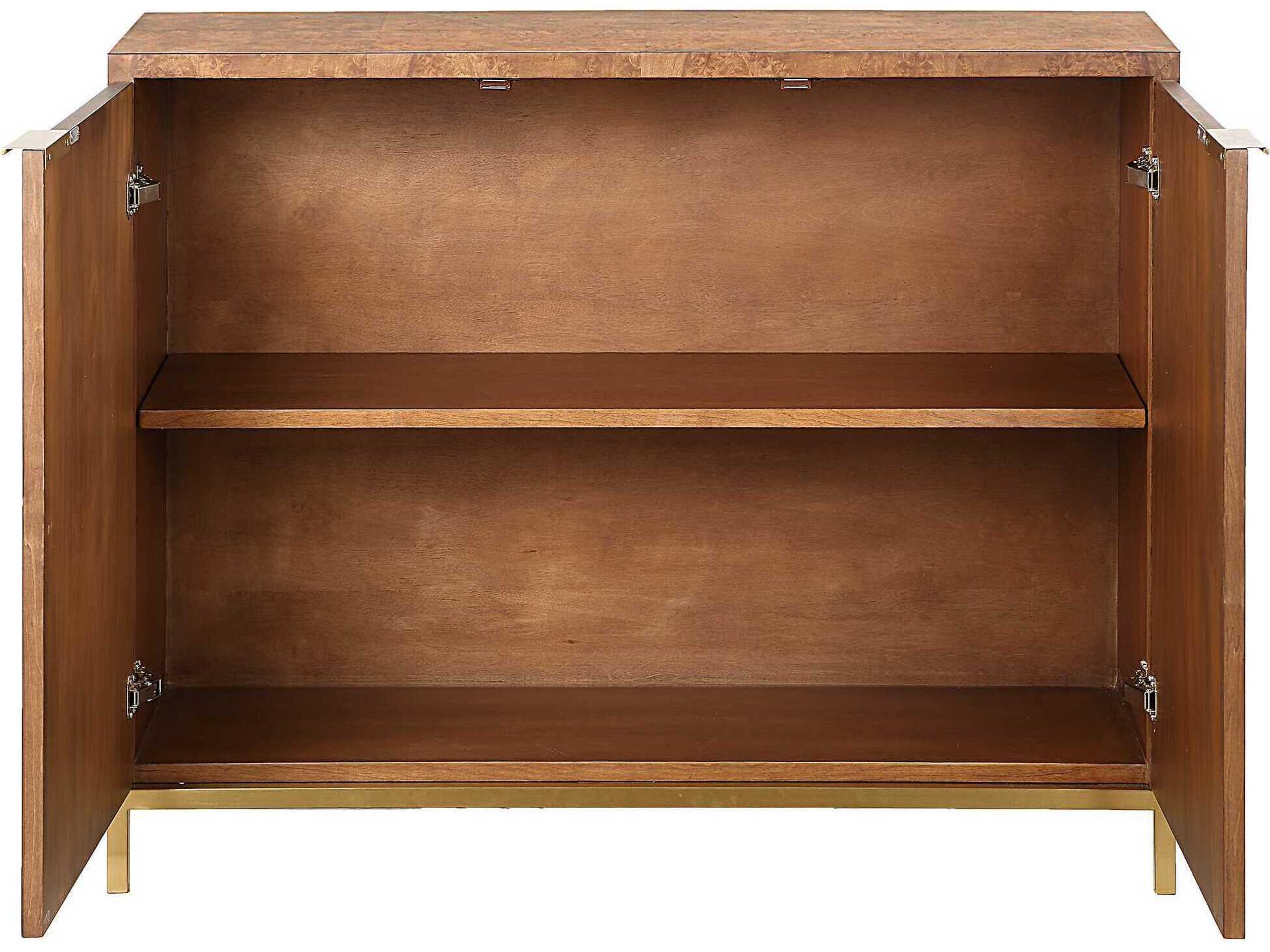 Uttermost Jethro Natural Gold Brown Burlwood Accent Chest