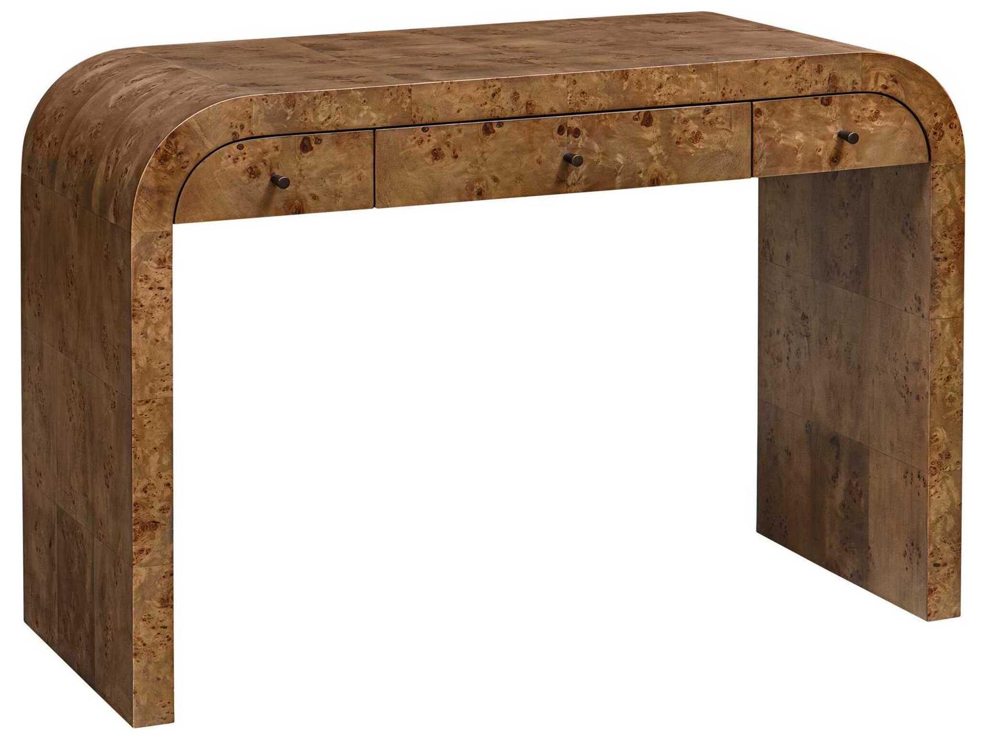 Rocco Natural Brown Burlwood Writing Desk