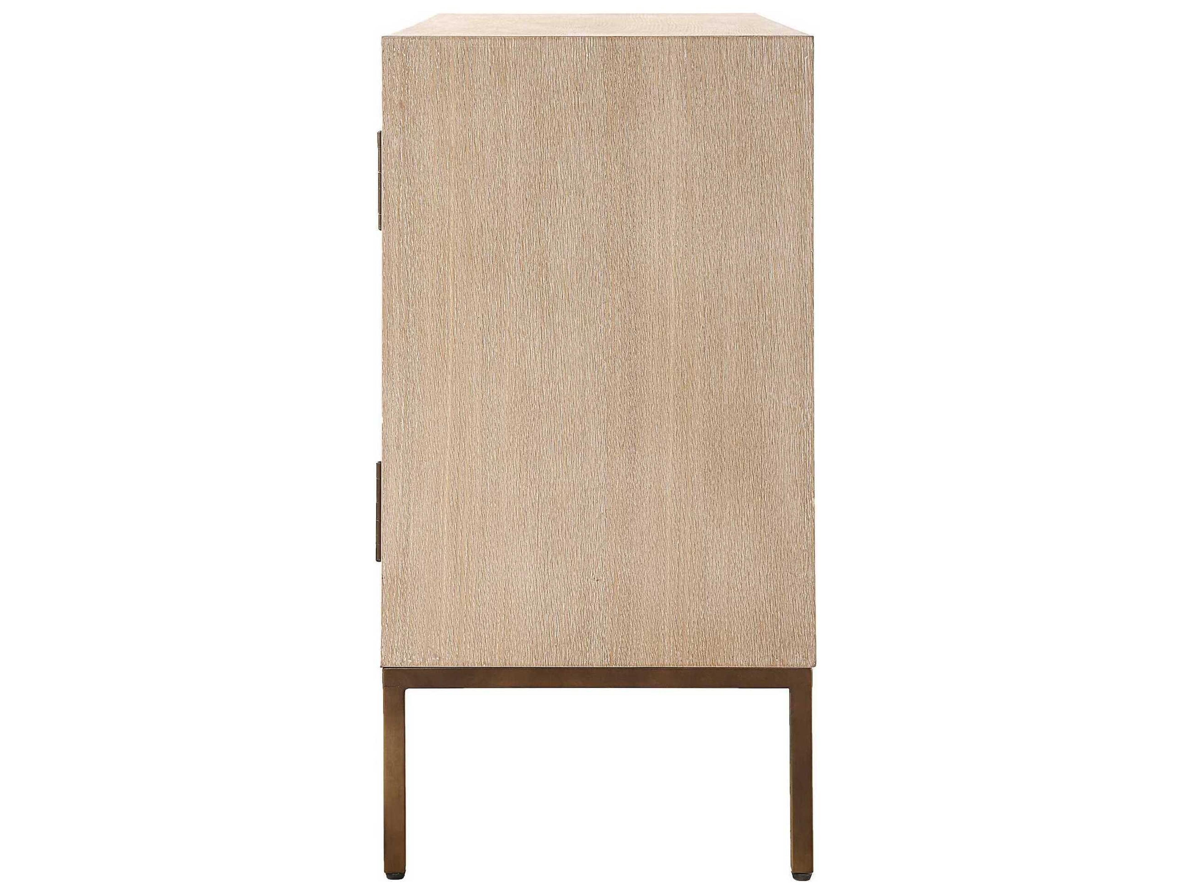 Uttermost Weimar Natural Cream White Oak Wood Accent Chest