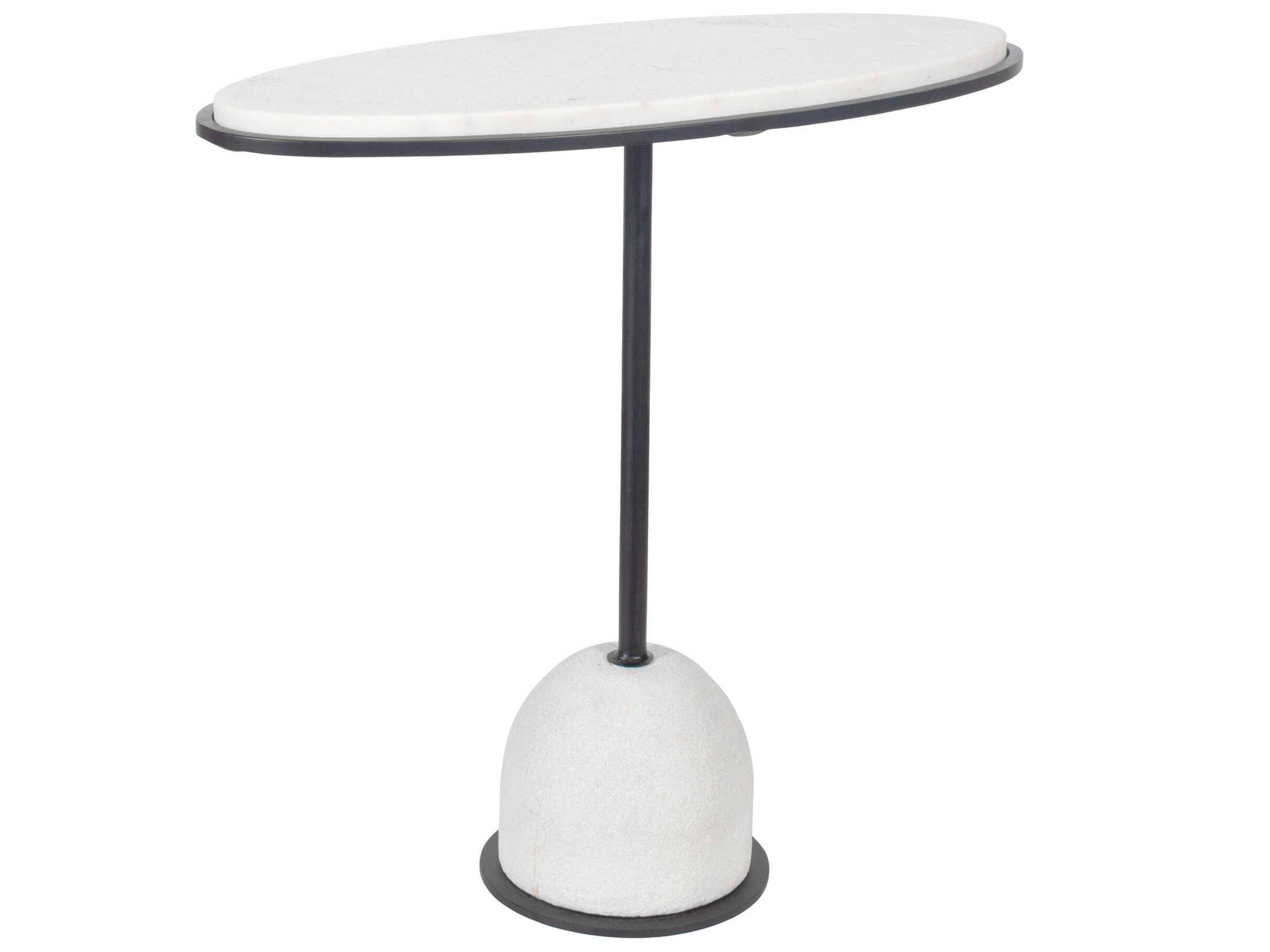 Morro Oval Marble End Table