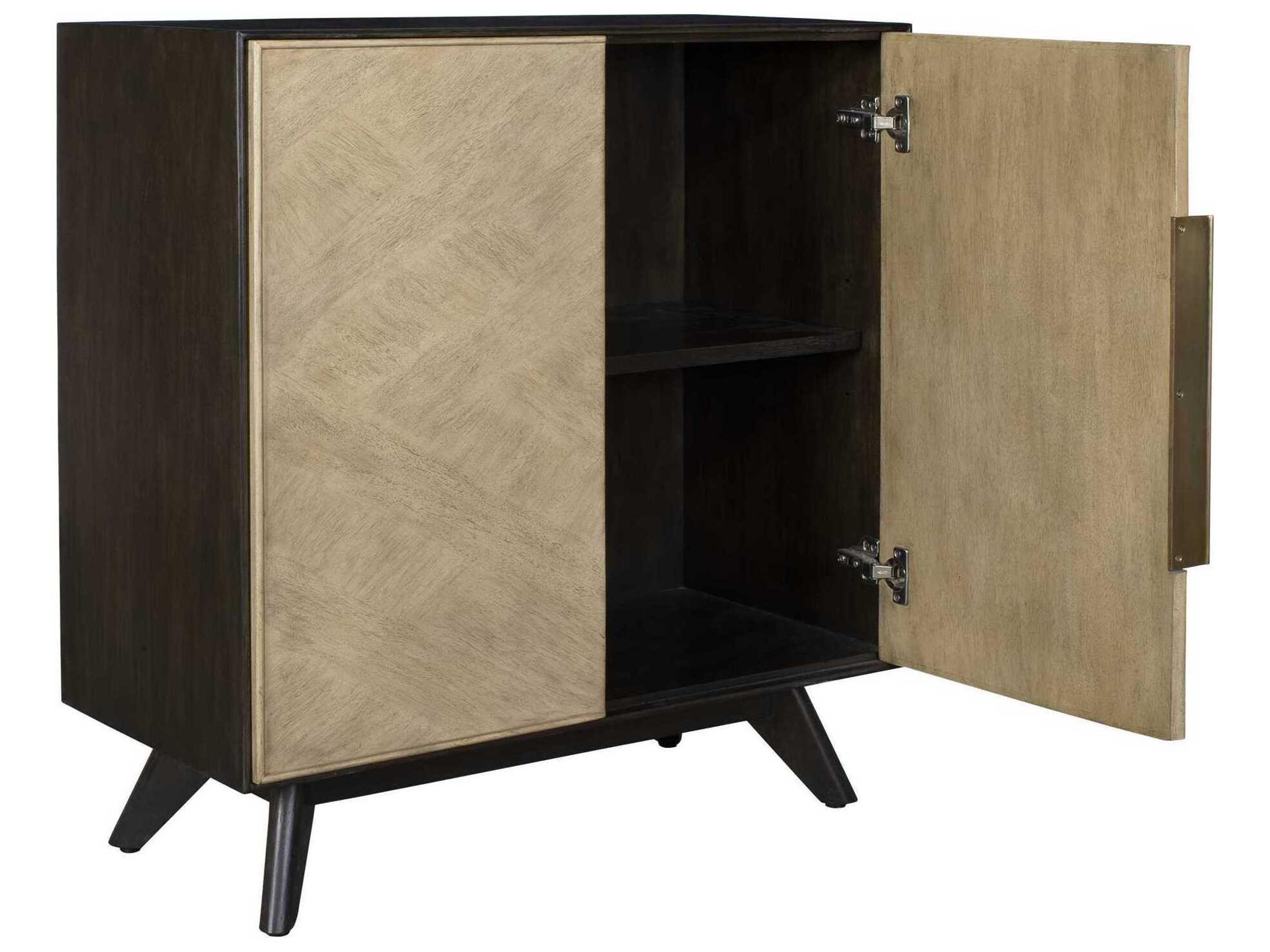 Uttermost Reina Dark Walnut Beige Mango Wood Accent Chest