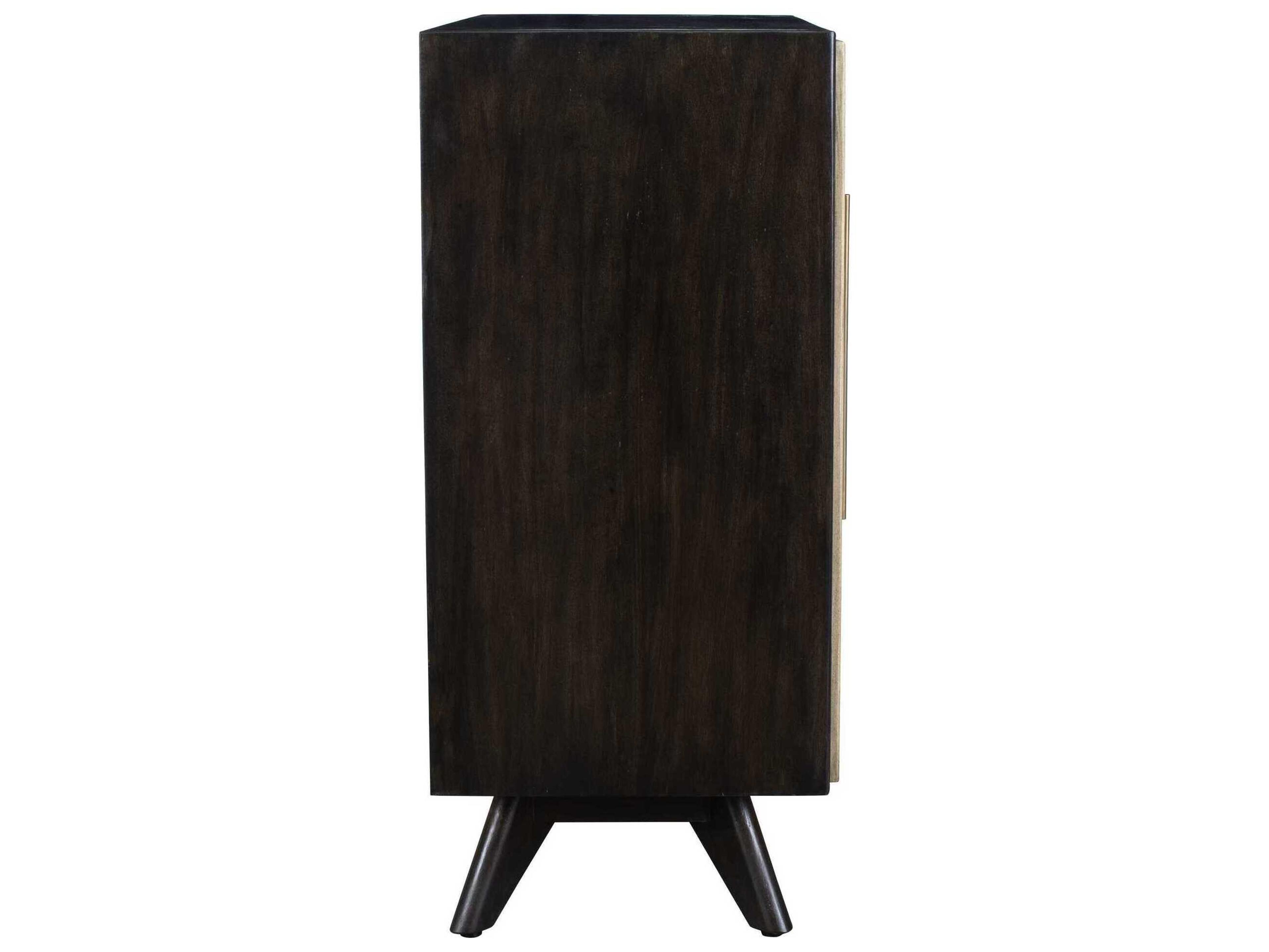 Uttermost Reina Dark Walnut Beige Mango Wood Accent Chest