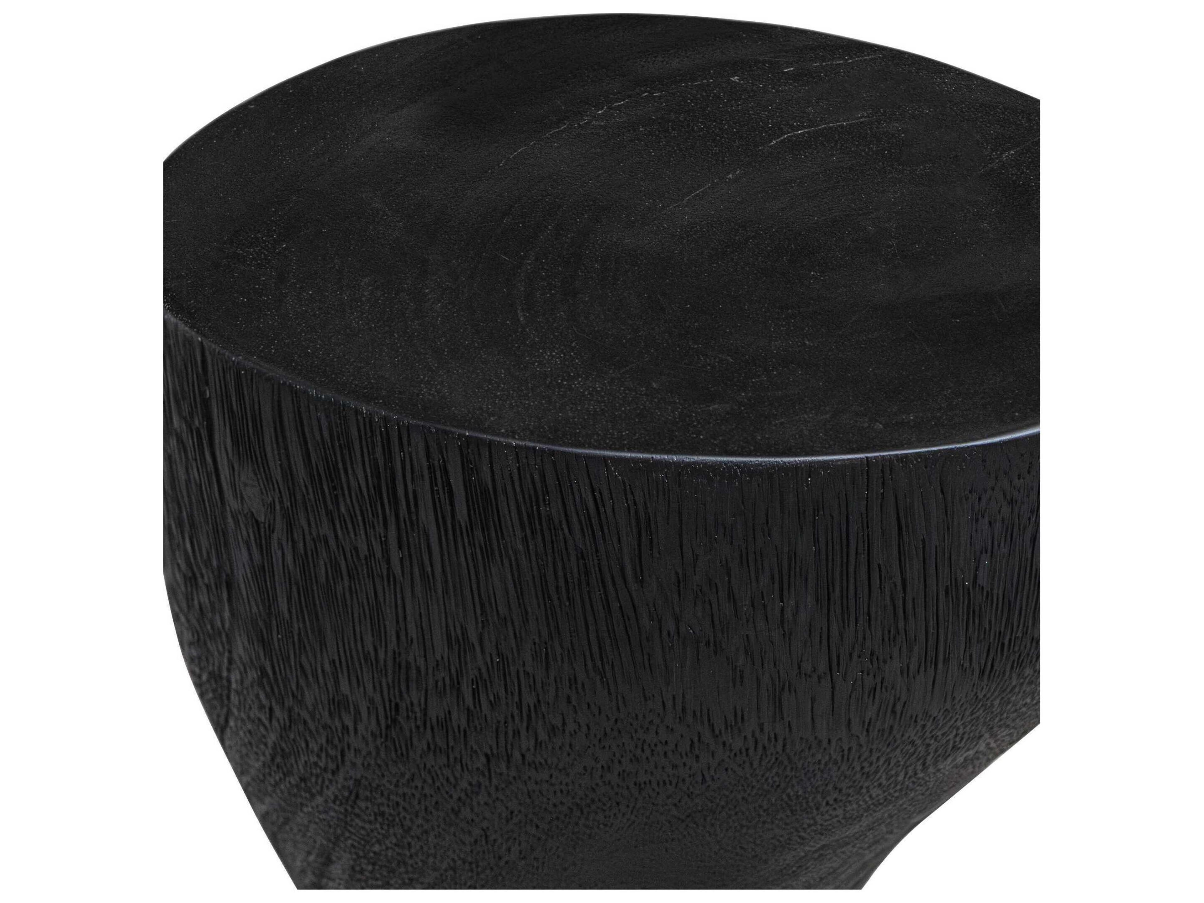 Uttermost Mattison Wood Matte Black End Table