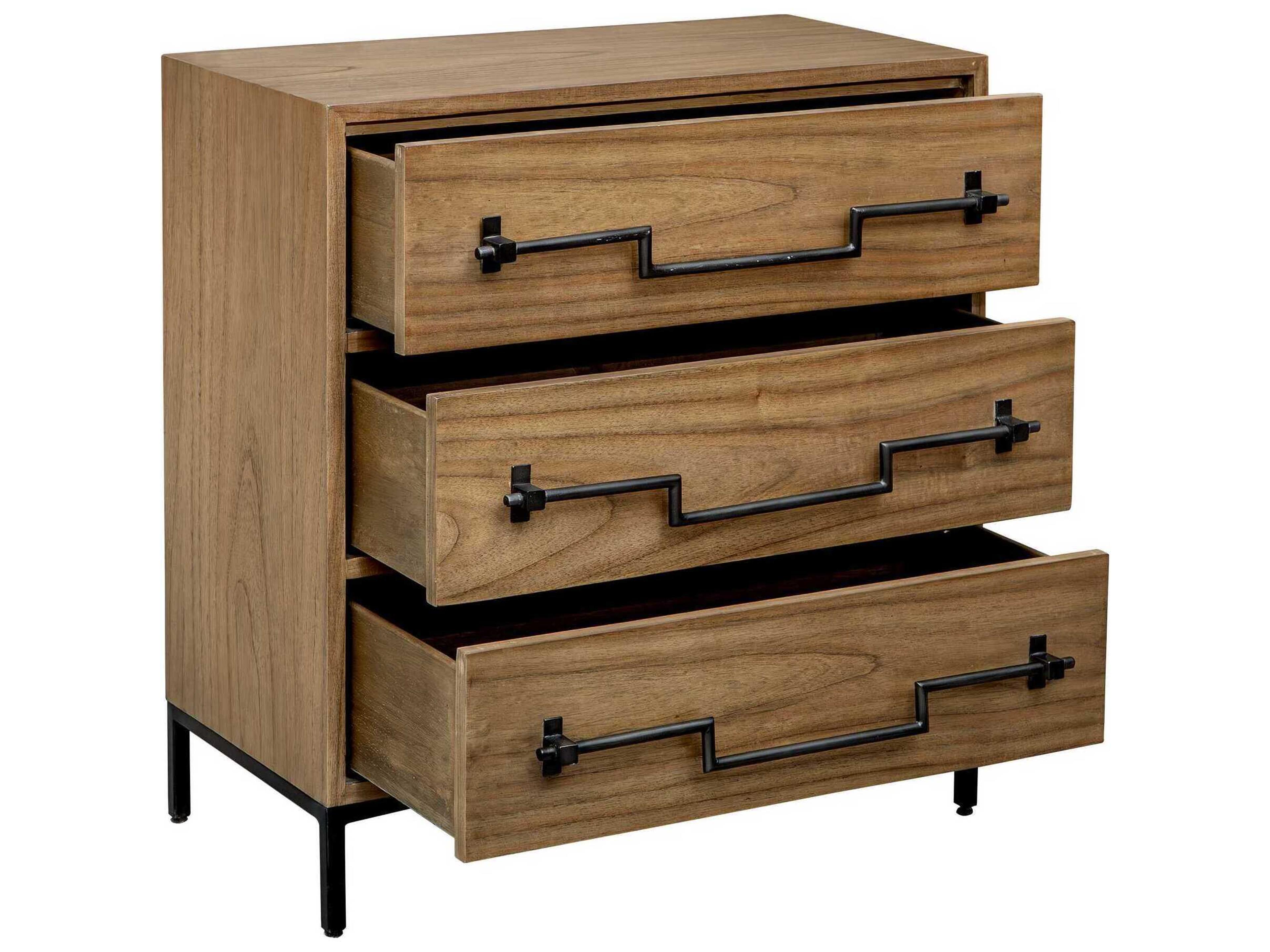 Uttermost Jory 3-Drawers Brown Dresser