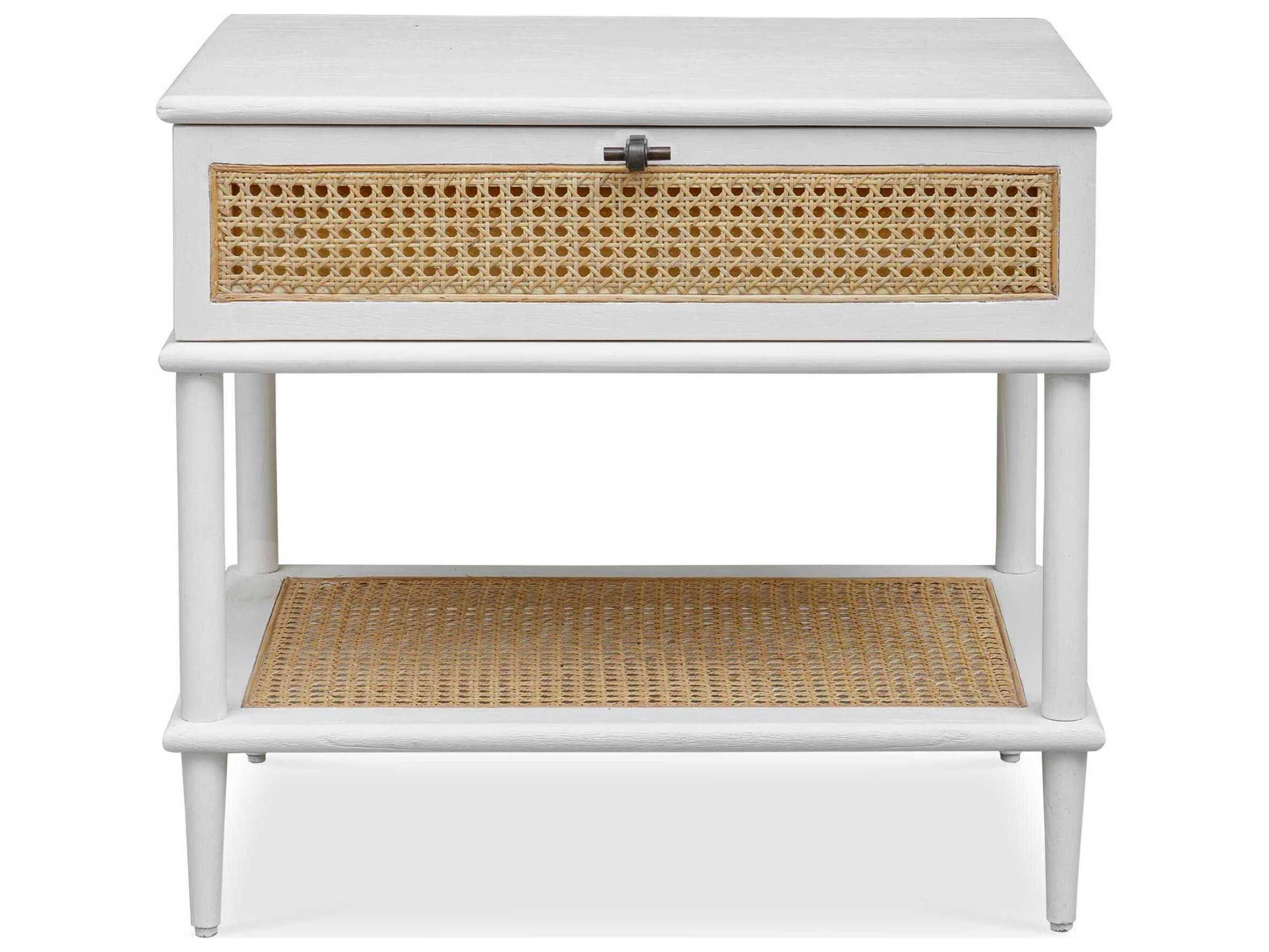 Coast Square Wood White End Table