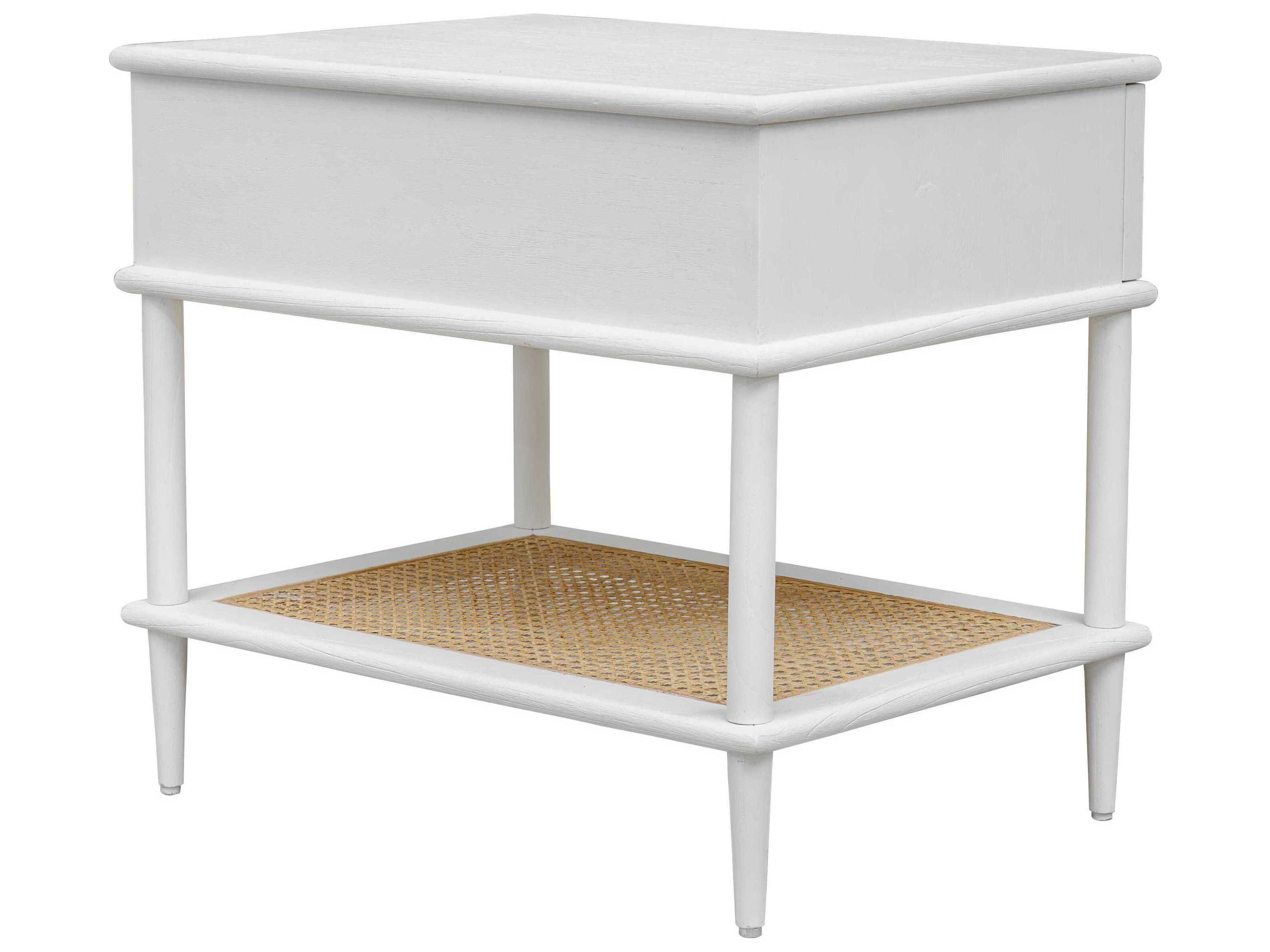 Uttermost Coast Square Wood White End Table