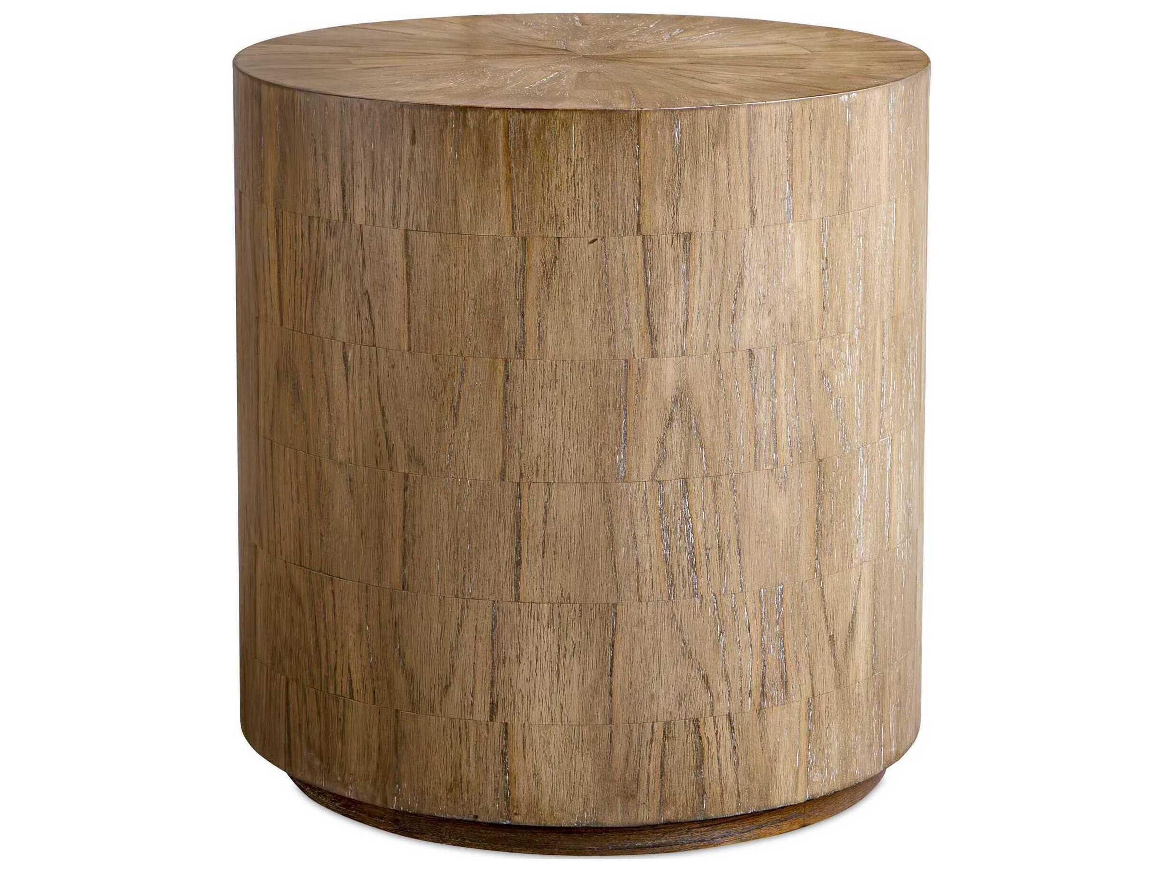Nevis Round Wood End Table