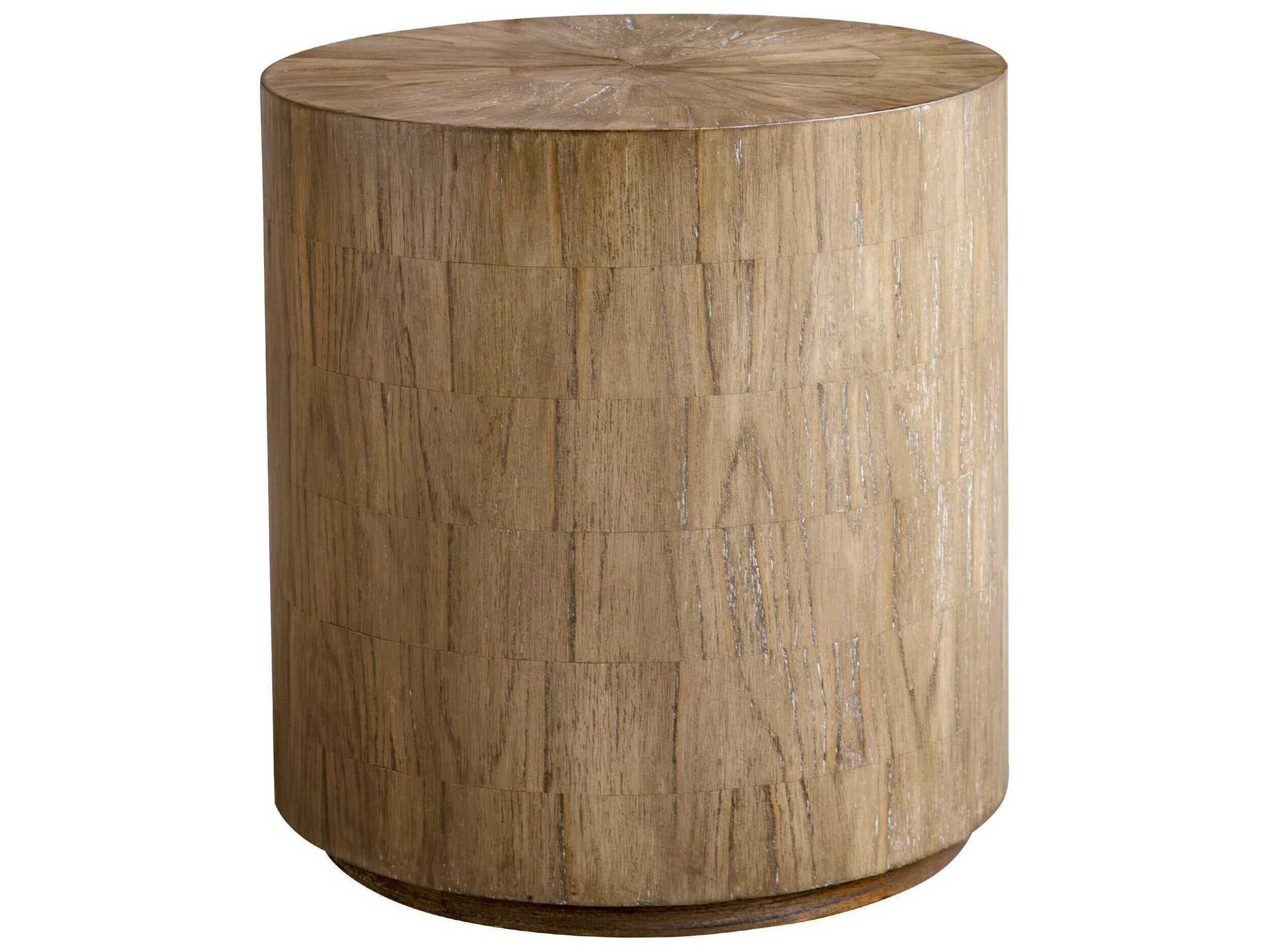 Uttermost Nevis Round Wood End Table
