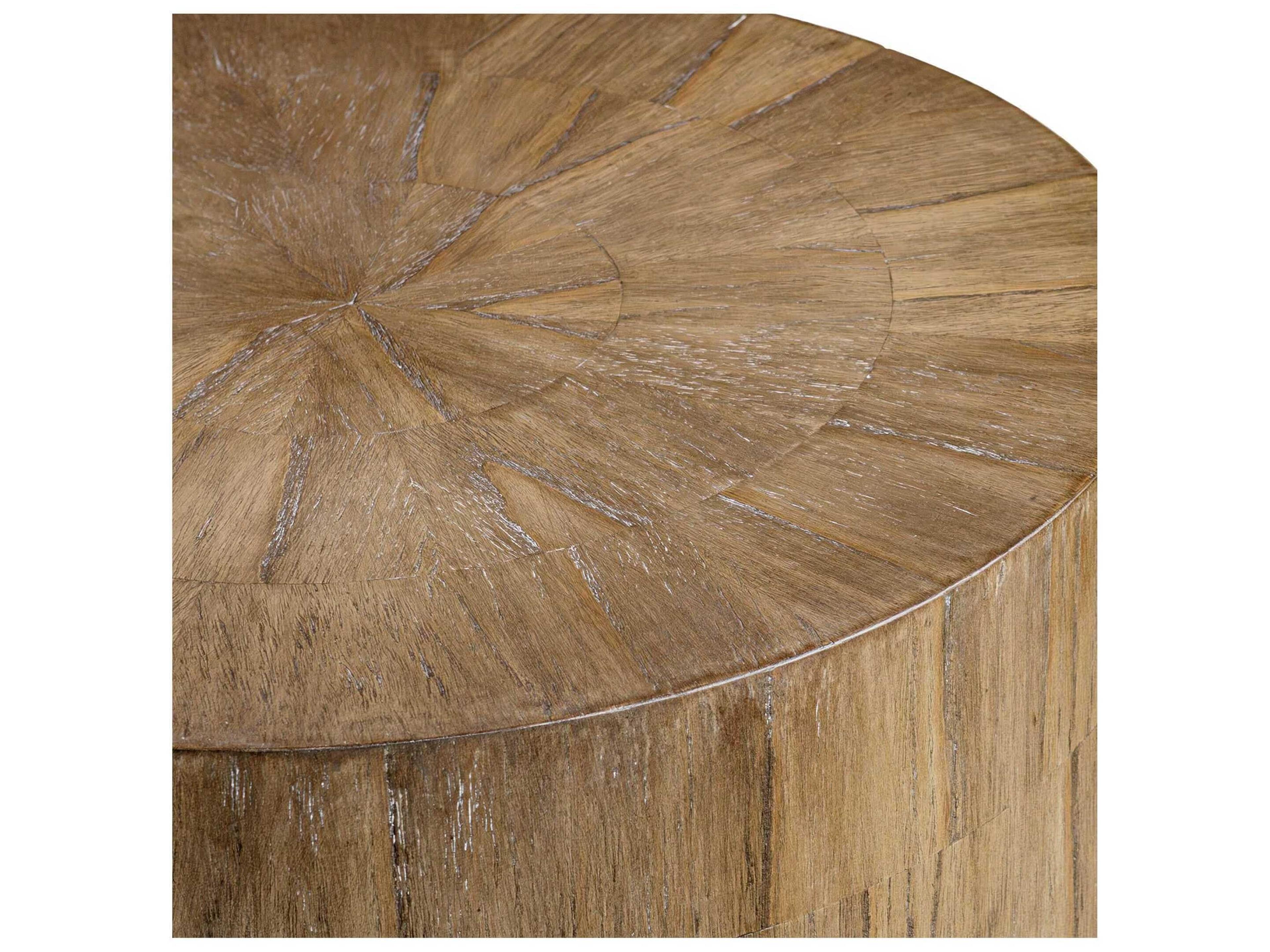 Uttermost Nevis Round Wood End Table