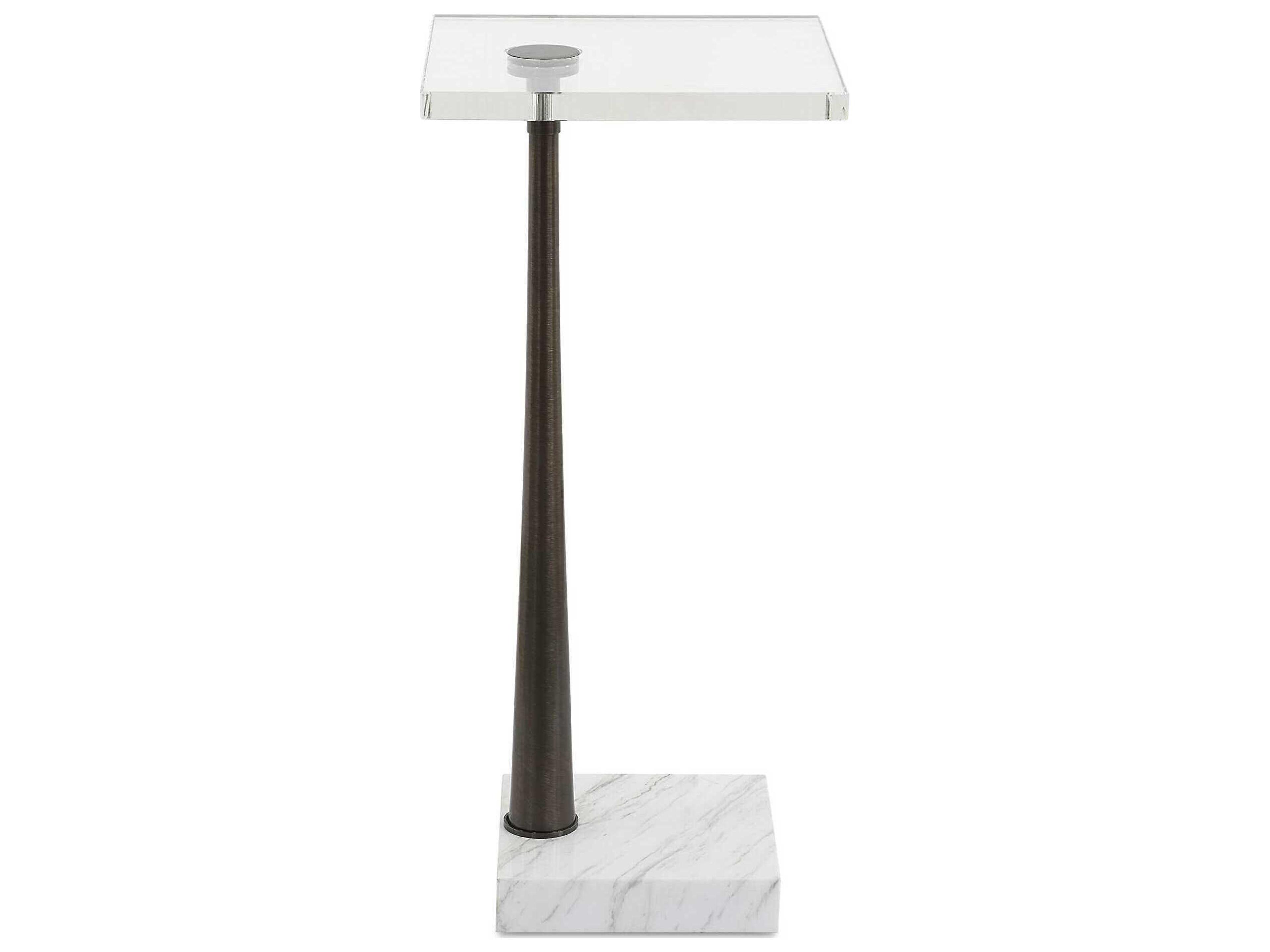 Uttermost Pelton Square Black White End Table