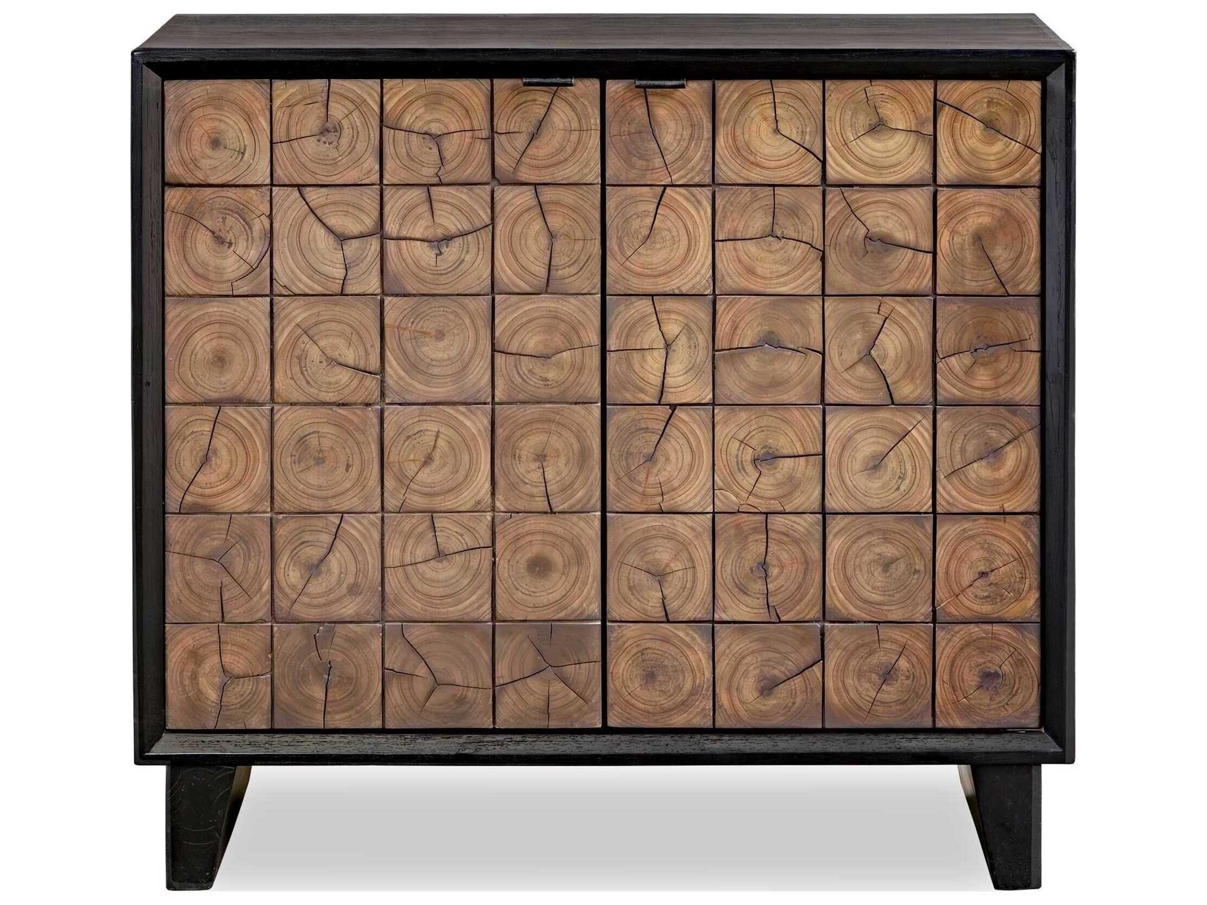 Uttermost Muestra Black Natural Brown Mindi Wood Accent Chest