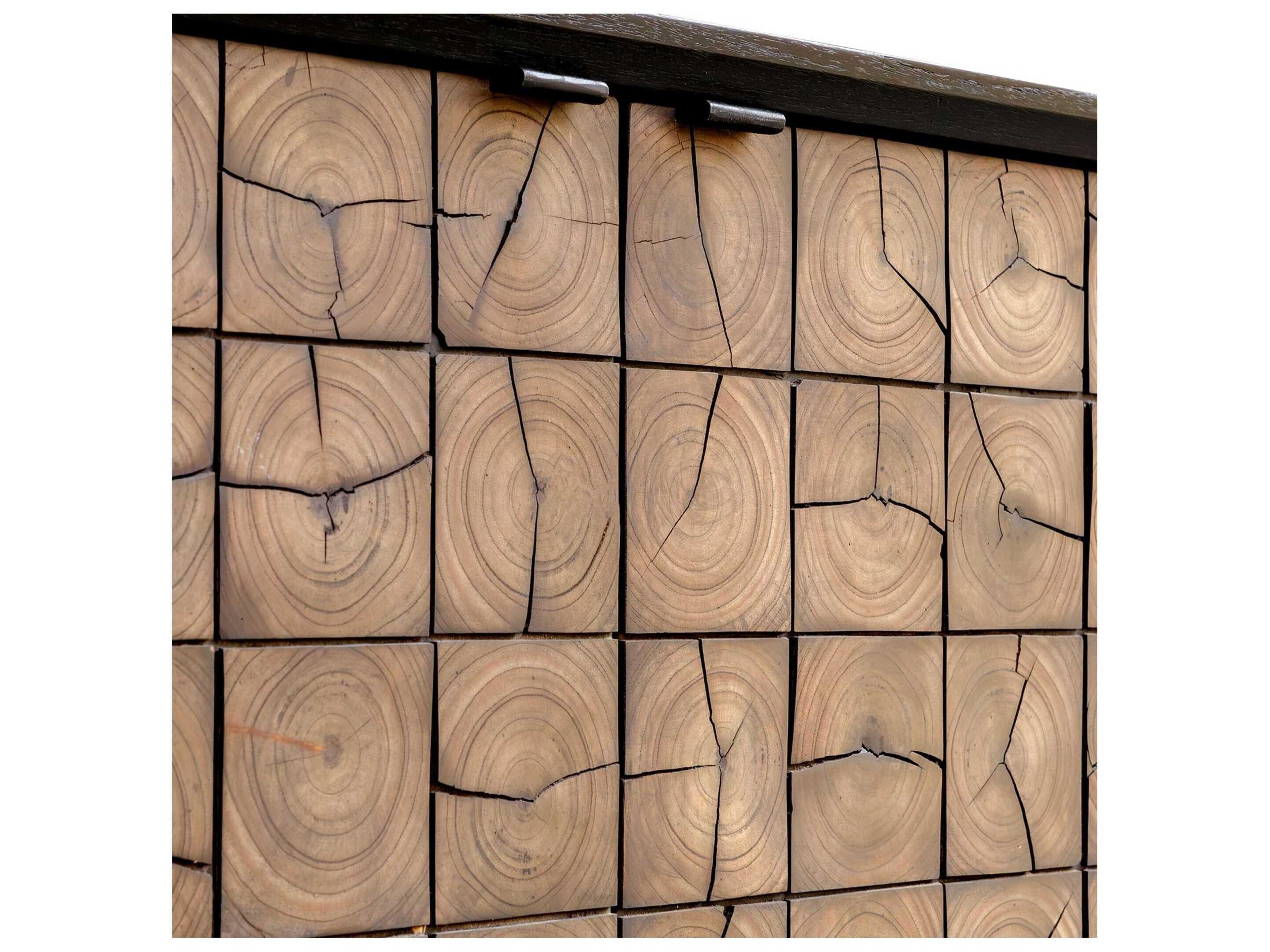 Uttermost Muestra Black Natural Brown Mindi Wood Accent Chest