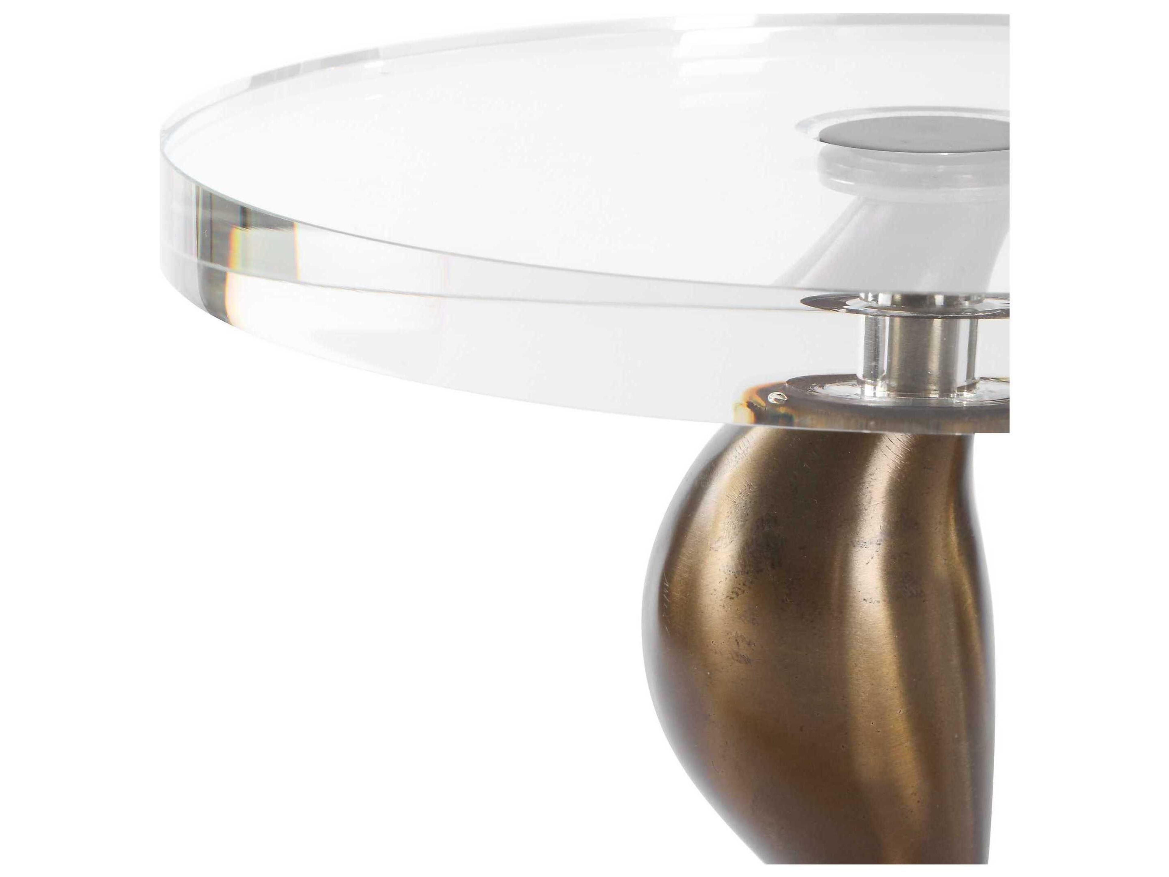 Uttermost Remolino Round Warm Bronze End Table