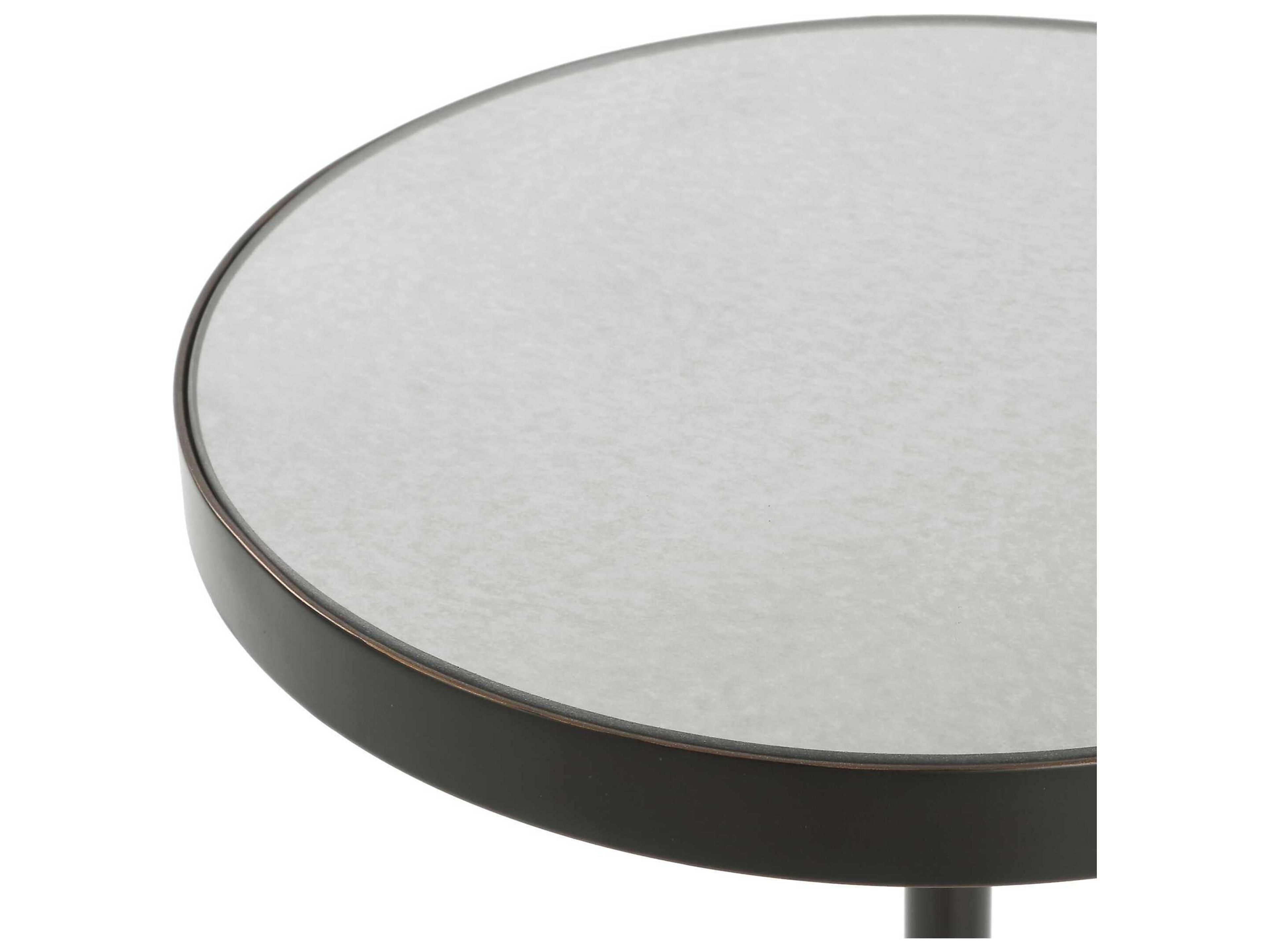 Uttermost Odesa Round Mirror Bronze End Table